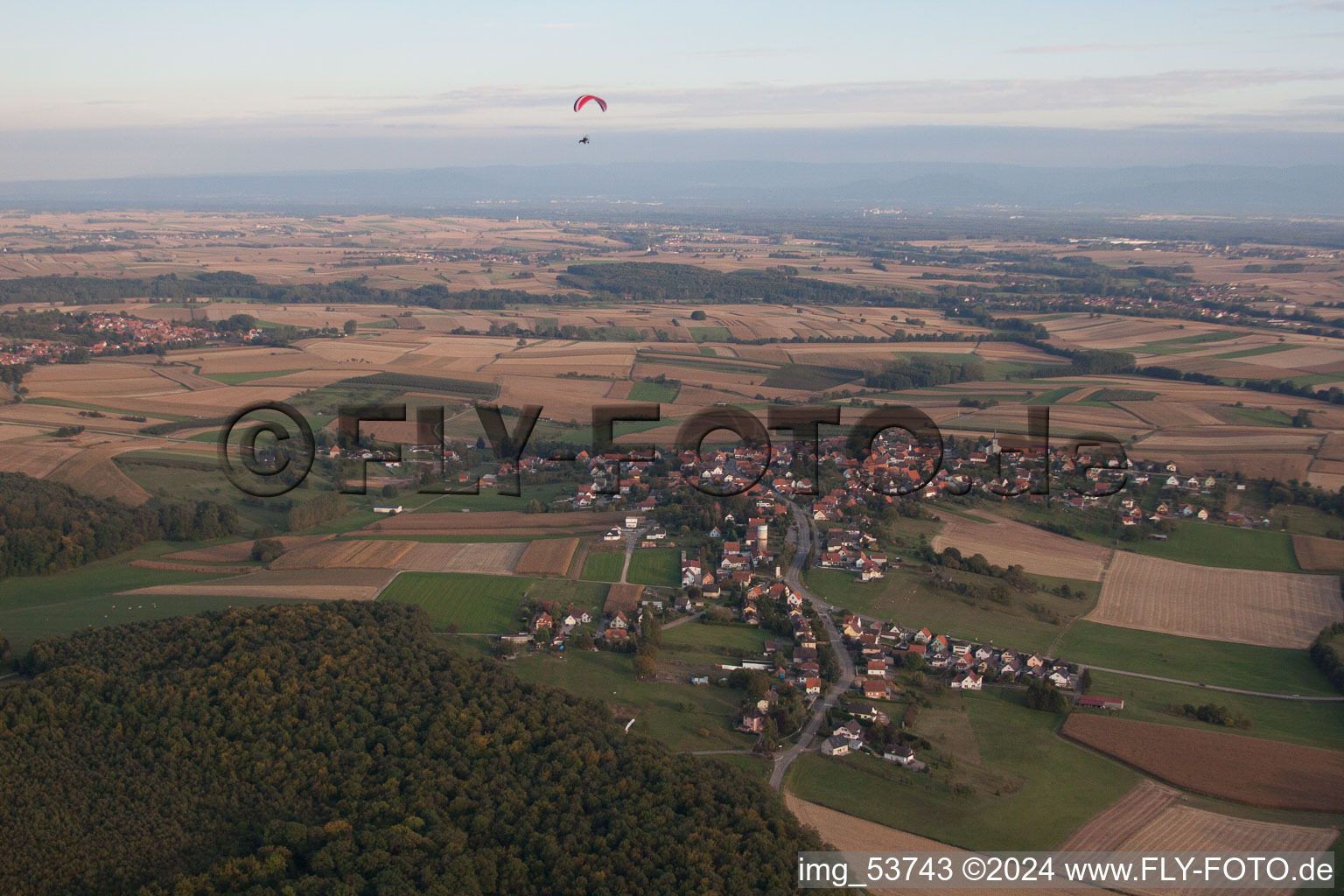 Image drone de Keffenach dans le département Bas Rhin, France