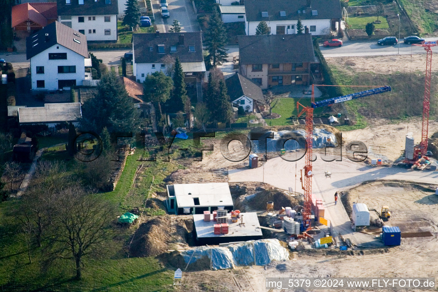 Vue d'oiseau de Nouvelle zone de développement sur le Höhenweg à Kandel dans le département Rhénanie-Palatinat, Allemagne