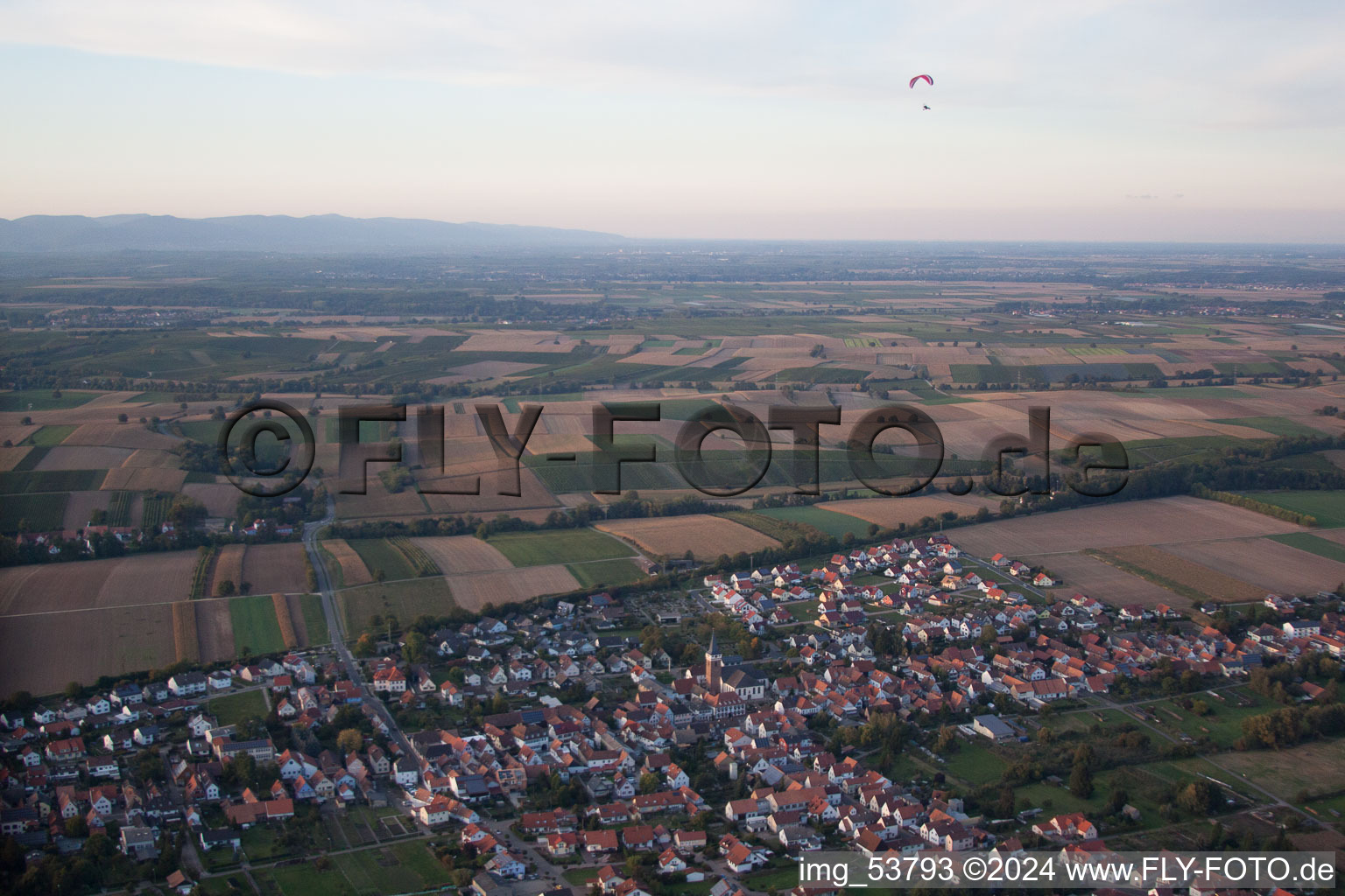 Quartier Schaidt in Wörth am Rhein dans le département Rhénanie-Palatinat, Allemagne vue d'en haut