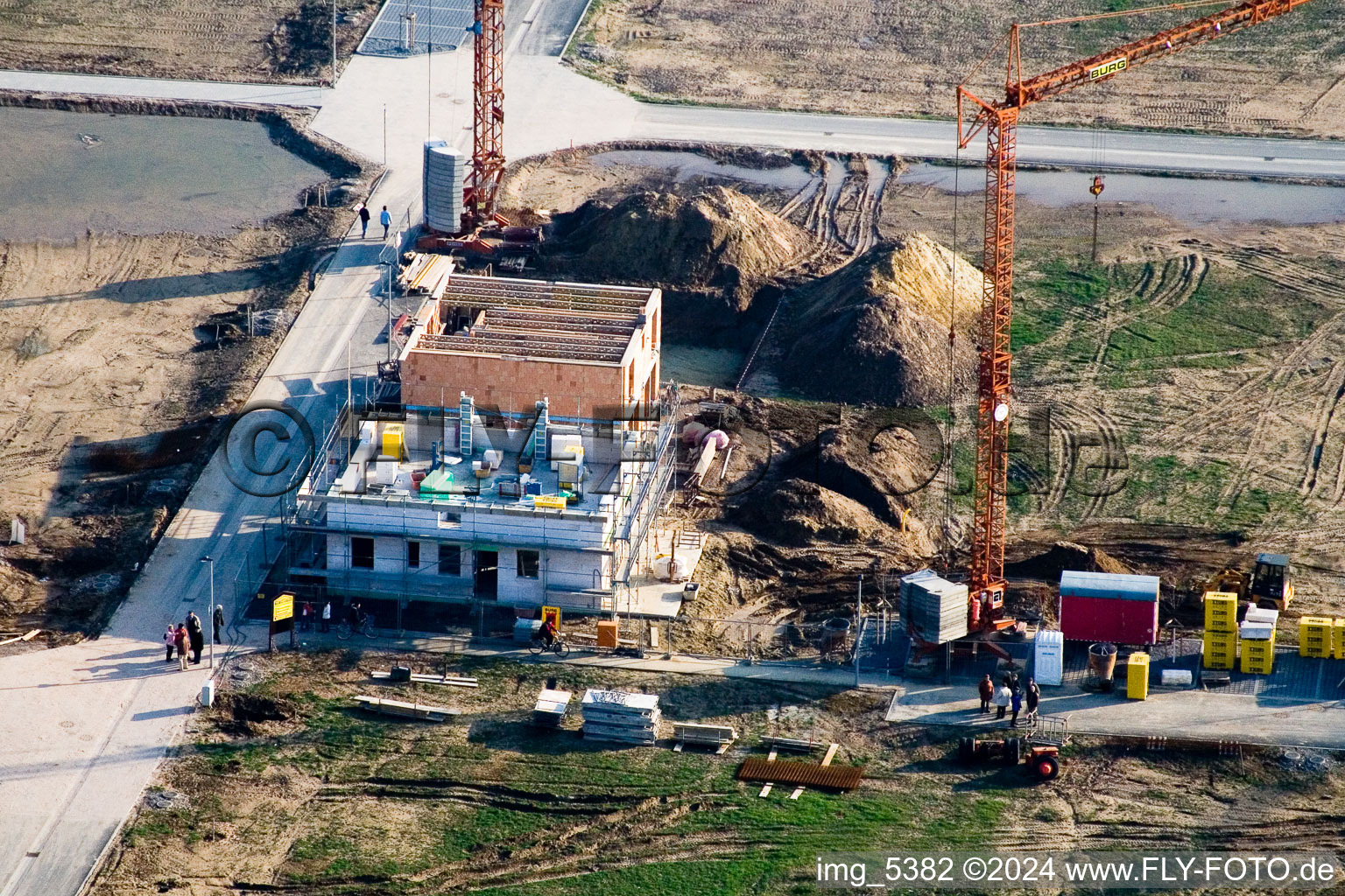 Image drone de Nouvelle zone de développement sur le Höhenweg à Kandel dans le département Rhénanie-Palatinat, Allemagne