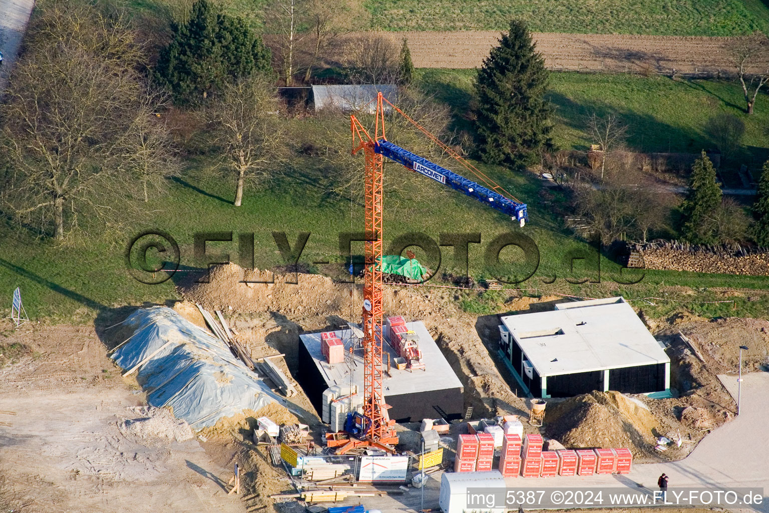 Photographie aérienne de Nouvelle zone de développement sur le Höhenweg à Kandel dans le département Rhénanie-Palatinat, Allemagne