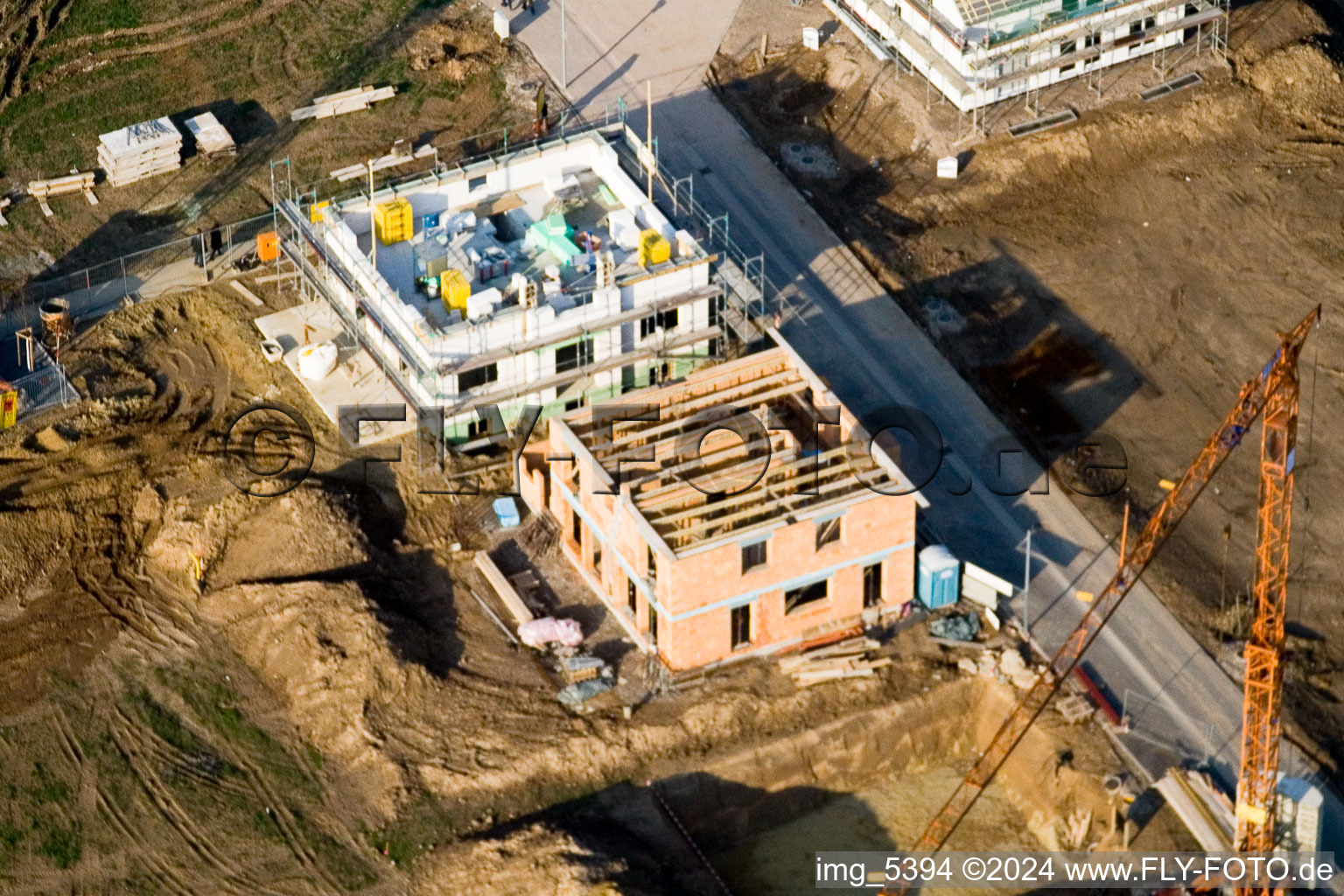 Vue d'oiseau de Nouvelle zone de développement sur le Höhenweg à Kandel dans le département Rhénanie-Palatinat, Allemagne