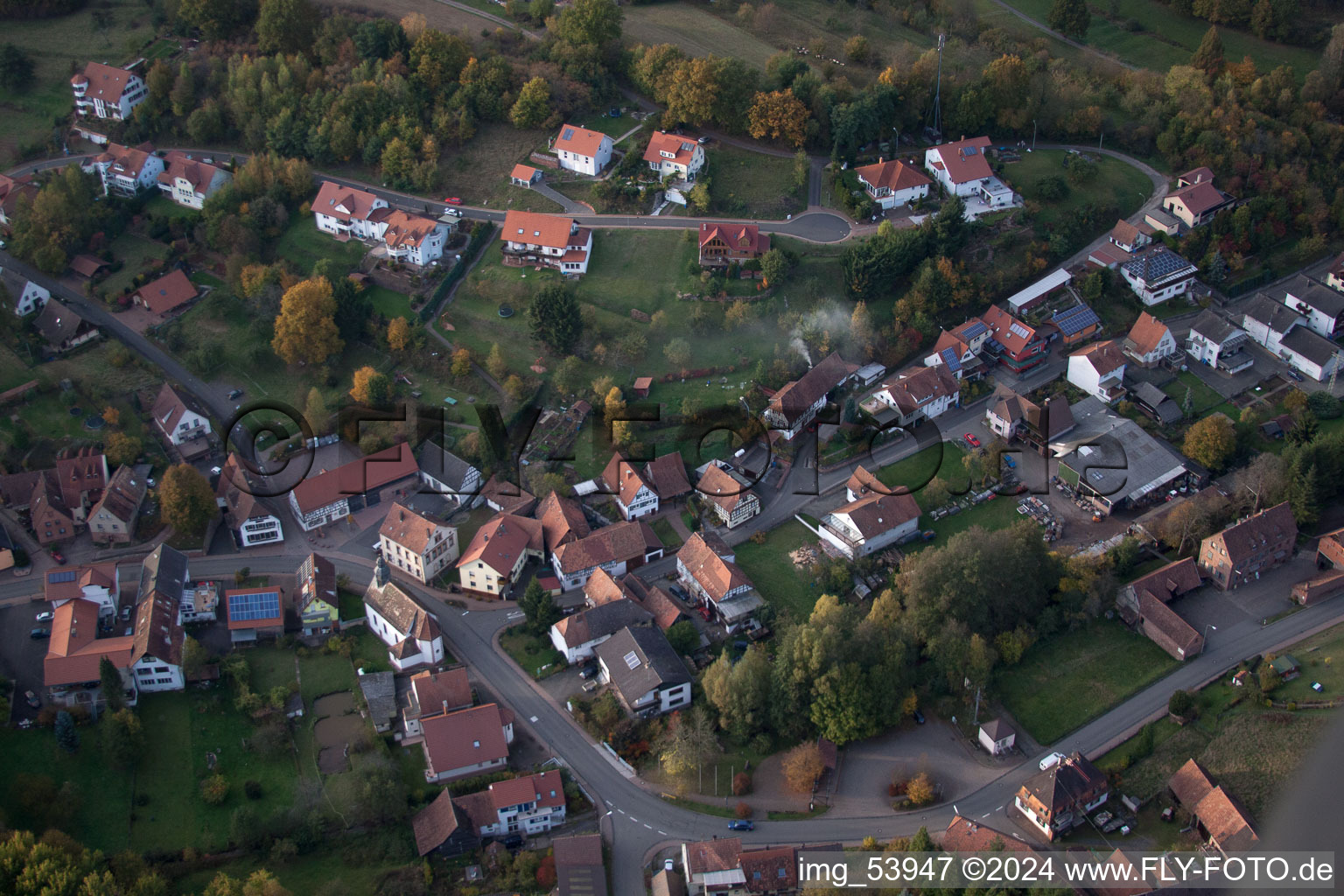 Erlenbach bei Dahn dans le département Rhénanie-Palatinat, Allemagne hors des airs