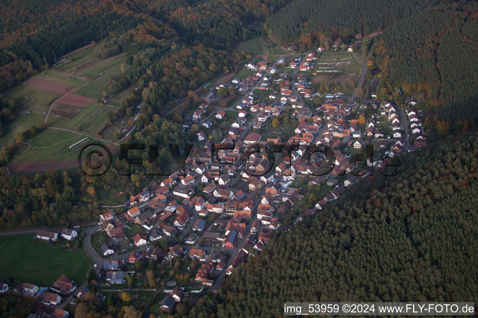 Vorderweidenthal dans le département Rhénanie-Palatinat, Allemagne du point de vue du drone