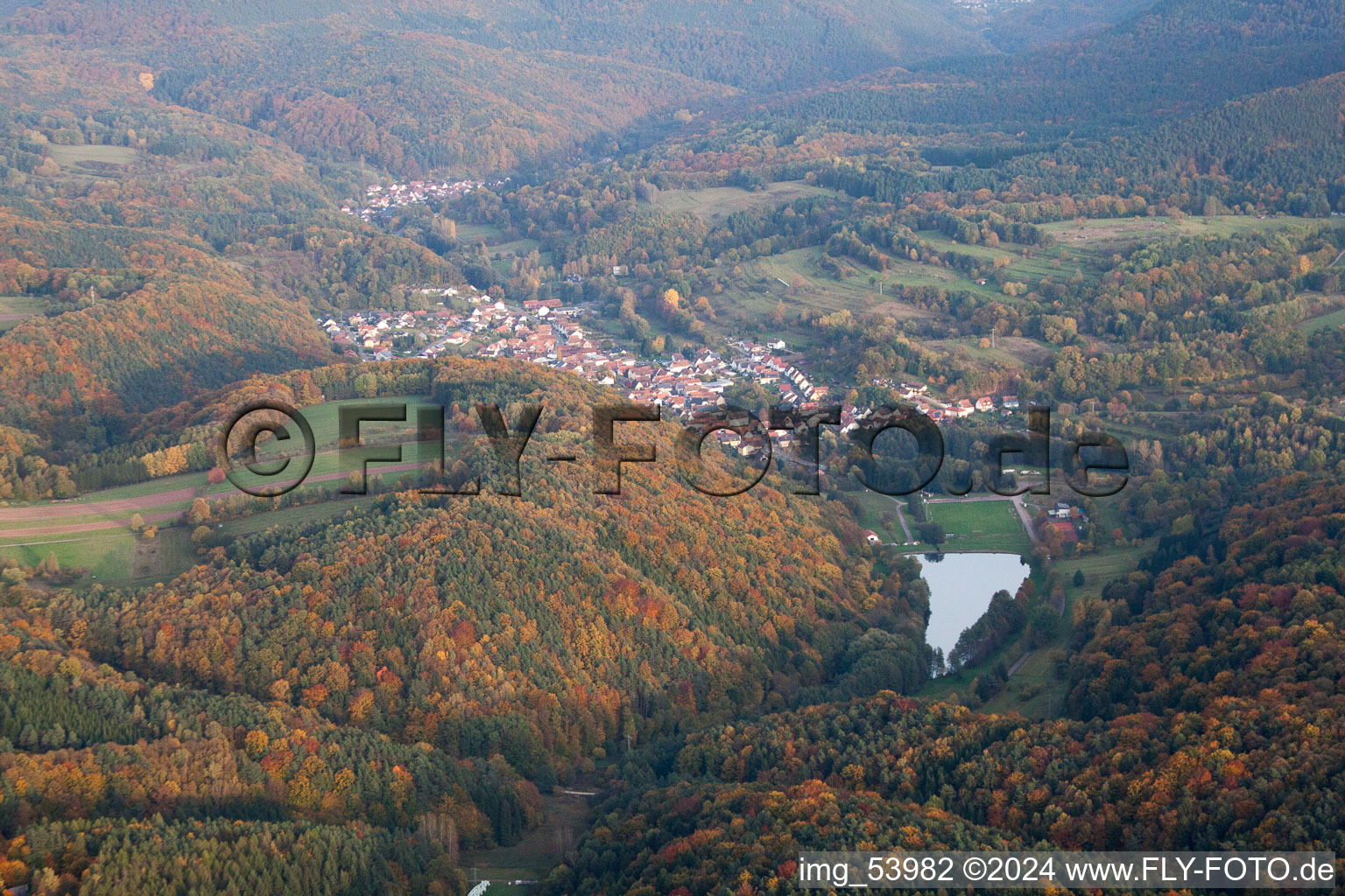 Darstein dans le département Rhénanie-Palatinat, Allemagne depuis l'avion