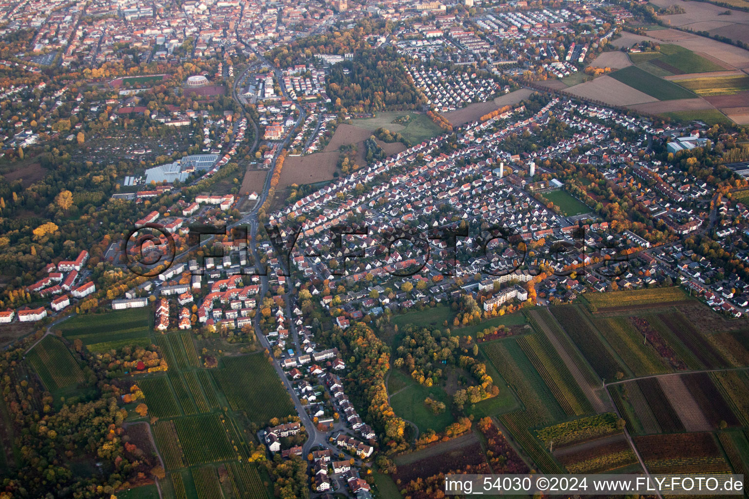 Vue aérienne de Landau Sud-Ouest à Landau in der Pfalz dans le département Rhénanie-Palatinat, Allemagne