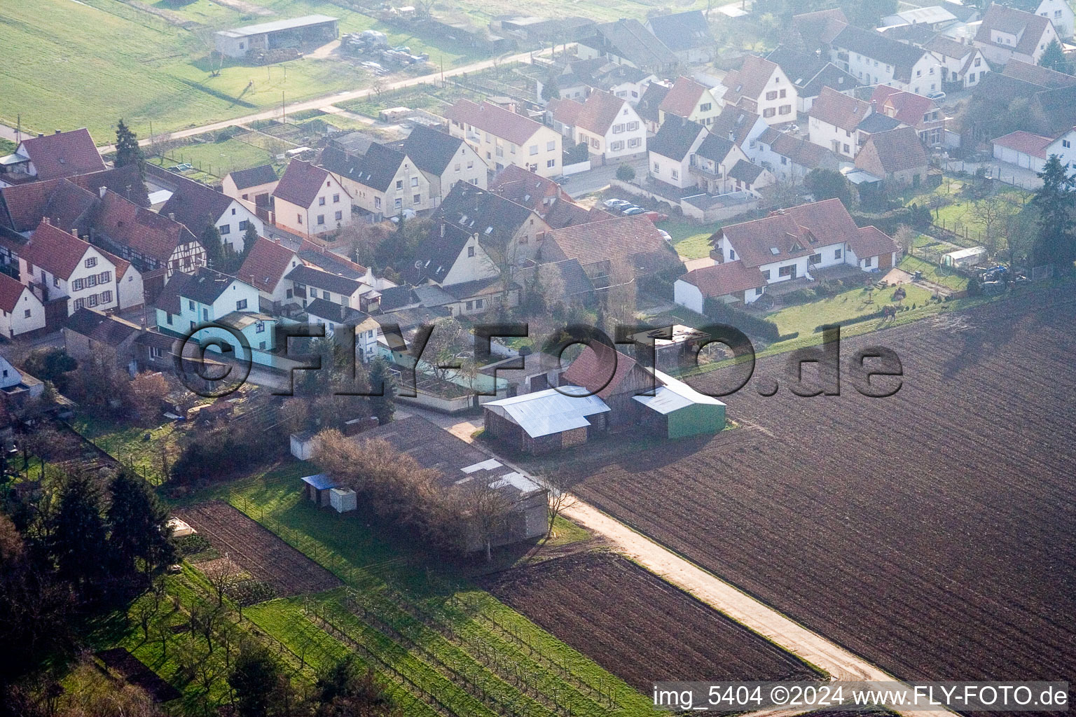 Vue aérienne de Saarstrasse NW à Kandel dans le département Rhénanie-Palatinat, Allemagne