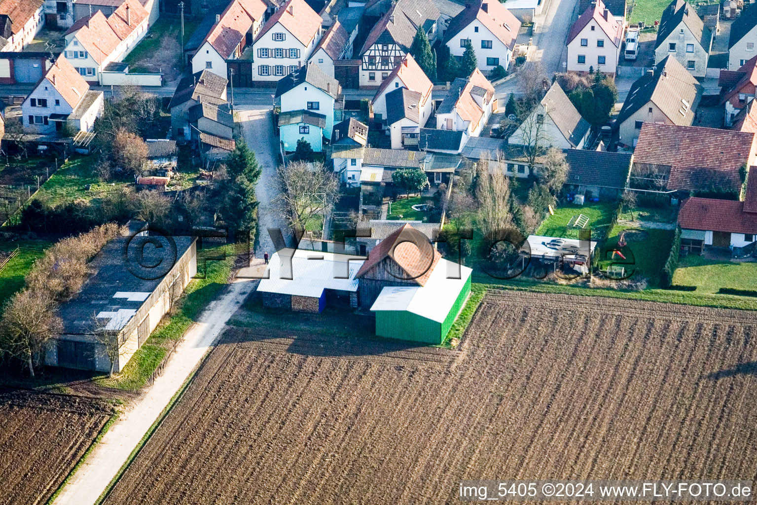 Vue aérienne de Saarstrasse NW à Kandel dans le département Rhénanie-Palatinat, Allemagne