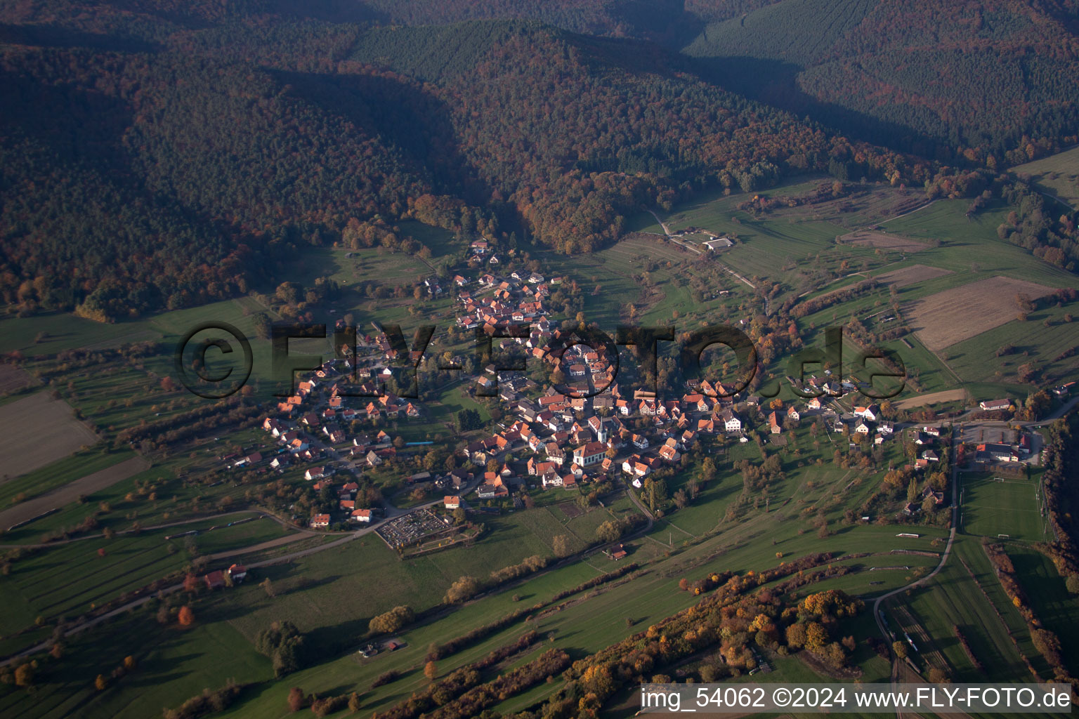 Photographie aérienne de Wingen dans le département Bas Rhin, France