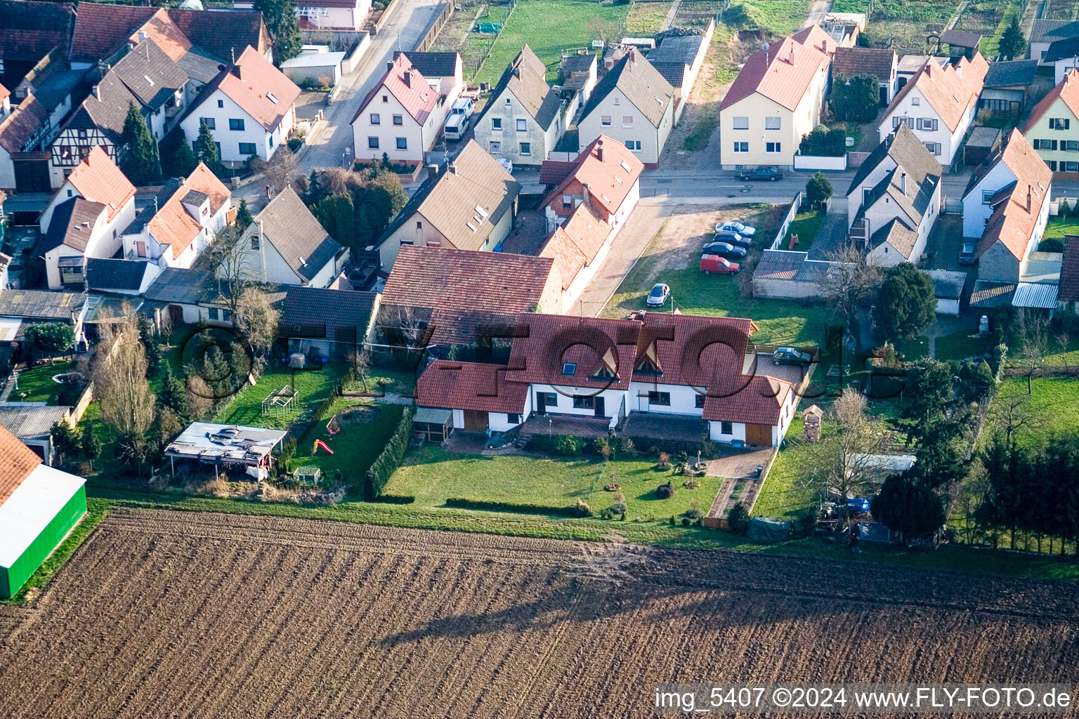 Photographie aérienne de Saarstrasse NW à Kandel dans le département Rhénanie-Palatinat, Allemagne