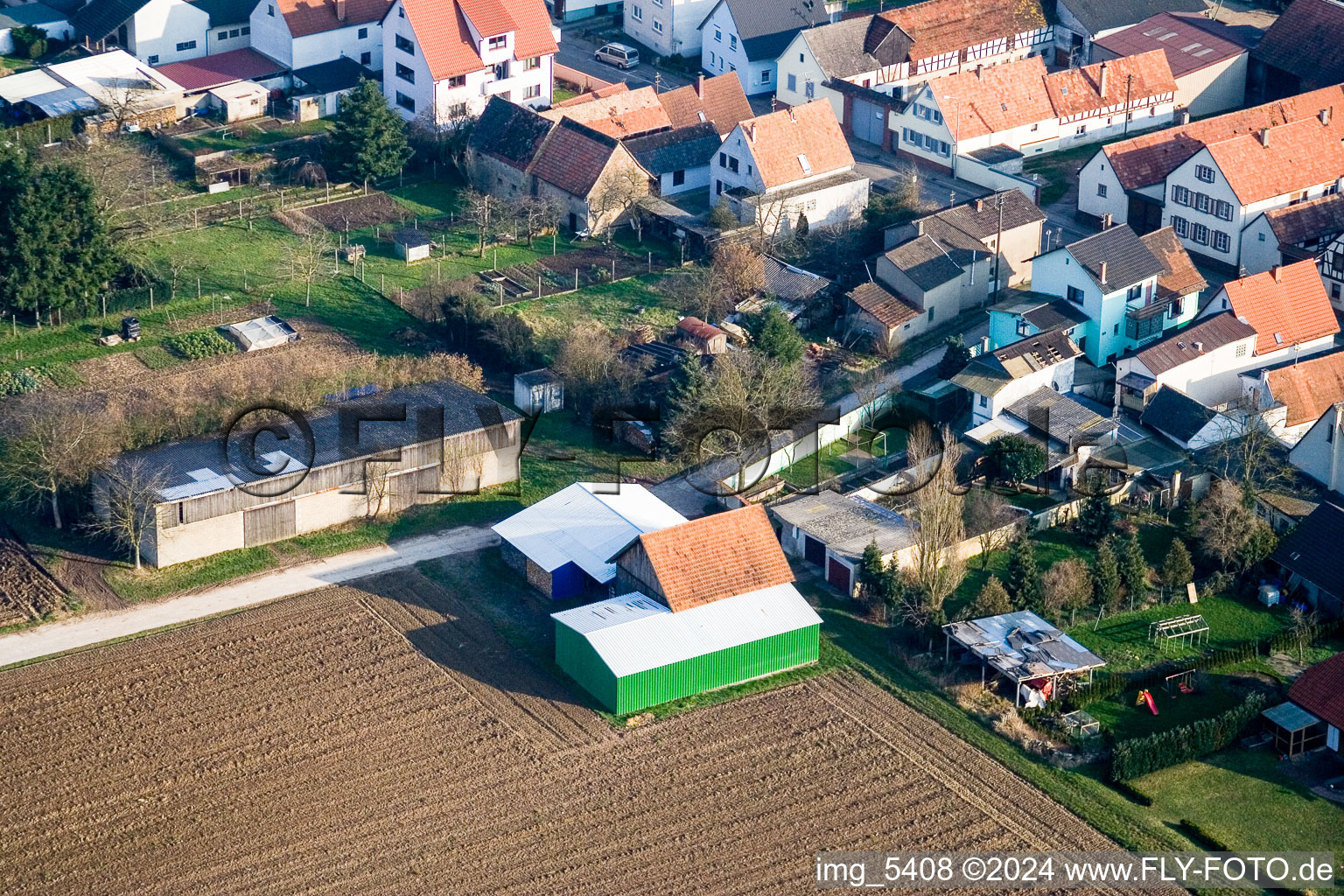 Vue oblique de Saarstrasse NW à Kandel dans le département Rhénanie-Palatinat, Allemagne