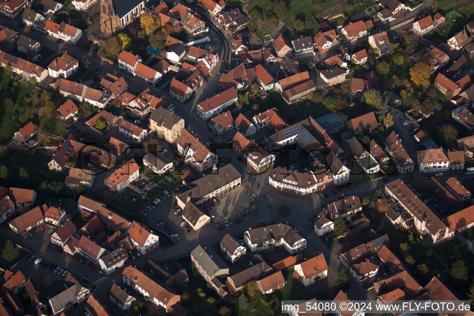 Photographie aérienne de Lembach dans le département Bas Rhin, France