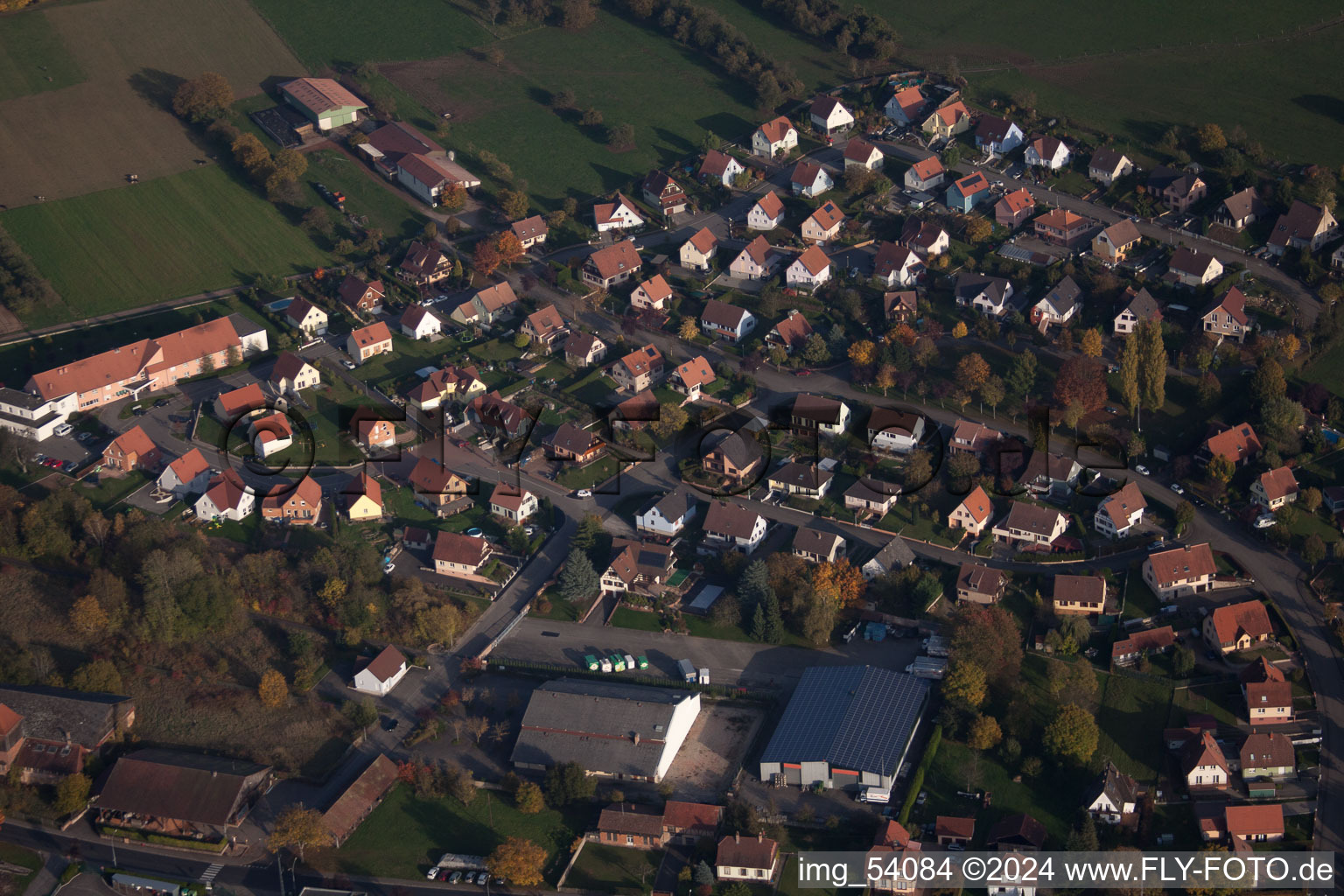 Lembach dans le département Bas Rhin, France hors des airs