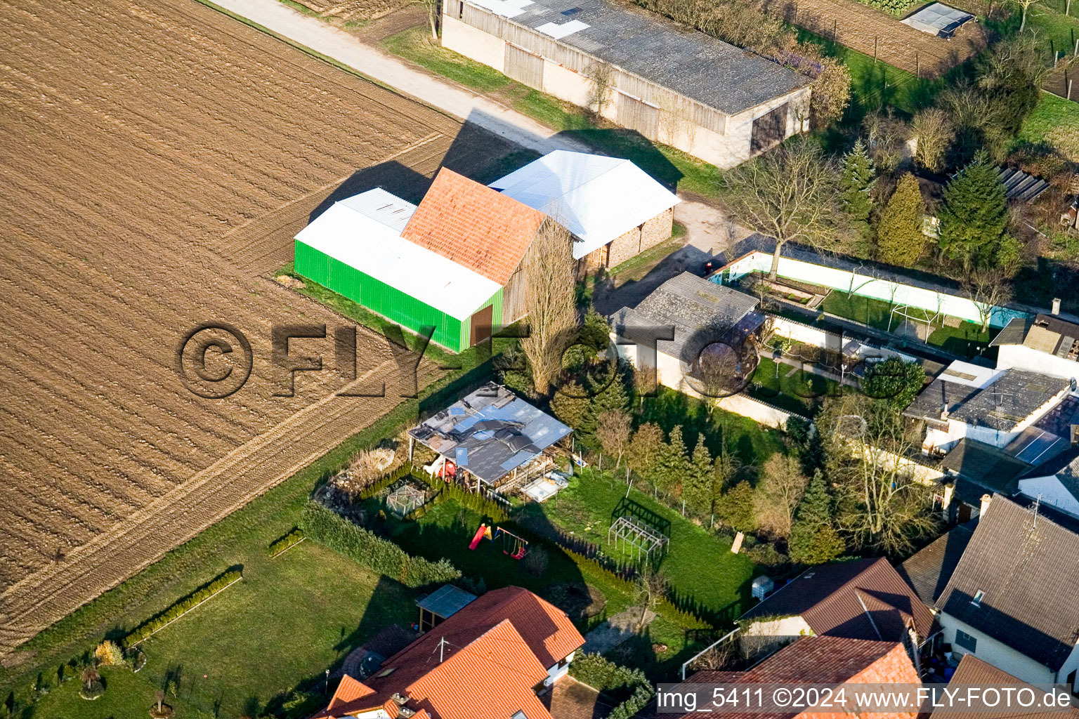 Saarstrasse NW à Kandel dans le département Rhénanie-Palatinat, Allemagne d'en haut