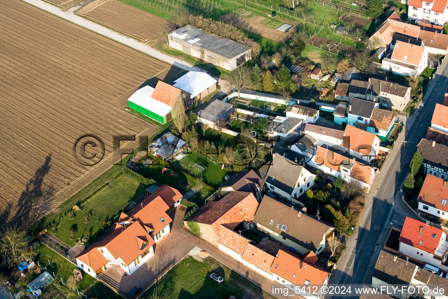 Saarstrasse NW à Kandel dans le département Rhénanie-Palatinat, Allemagne hors des airs