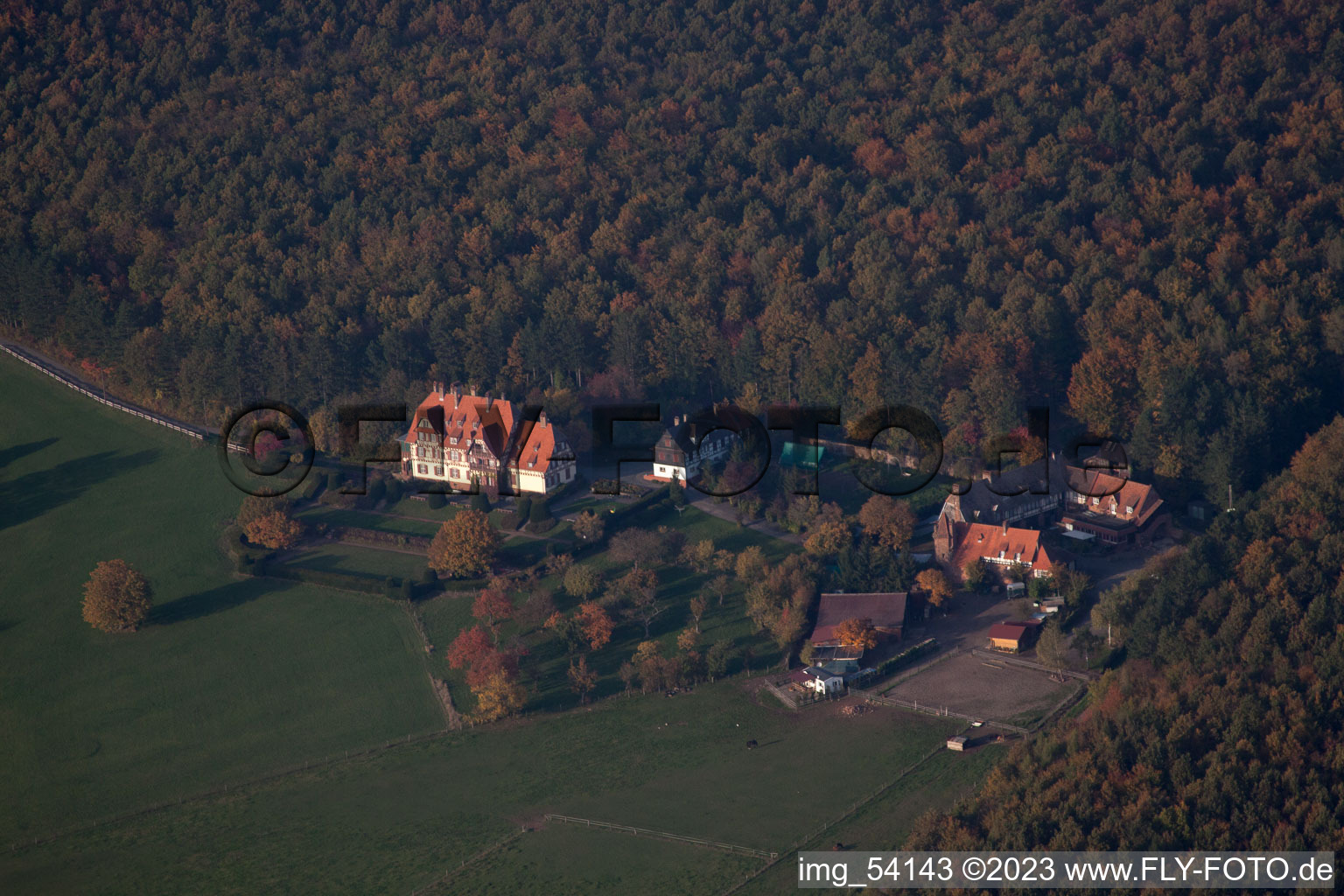 Niederbronn-les-Bains dans le département Bas Rhin, France vue d'en haut