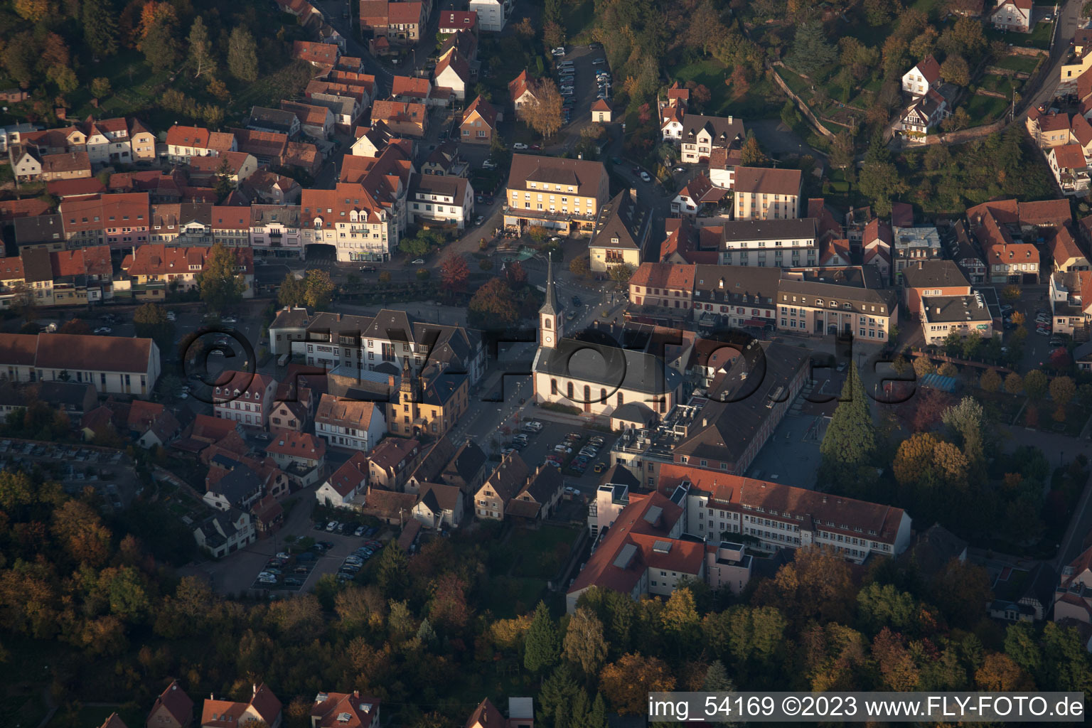 Image drone de Niederbronn-les-Bains dans le département Bas Rhin, France