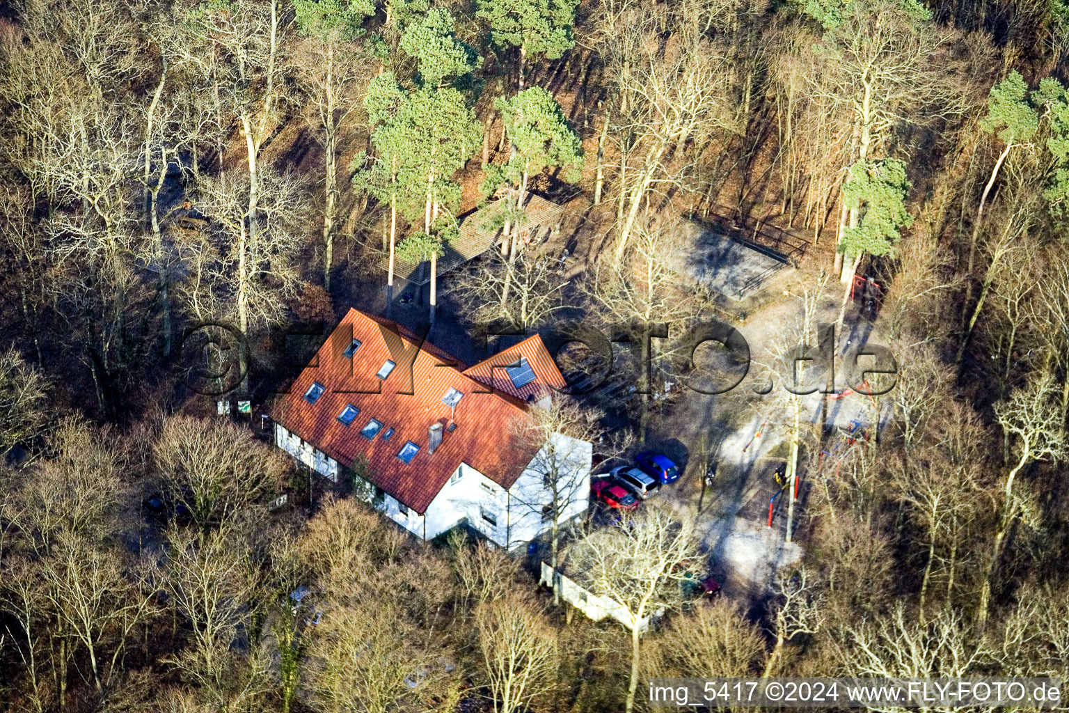 Vue aérienne de Maison des Amis de la Nature à Kandel dans le département Rhénanie-Palatinat, Allemagne