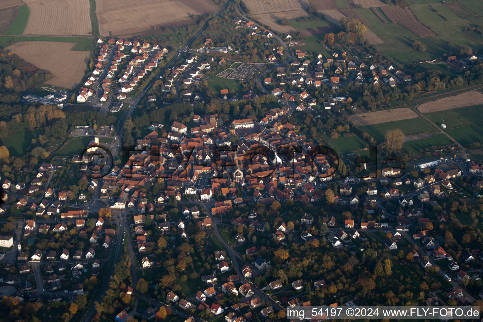 Wœrth dans le département Bas Rhin, France d'un drone