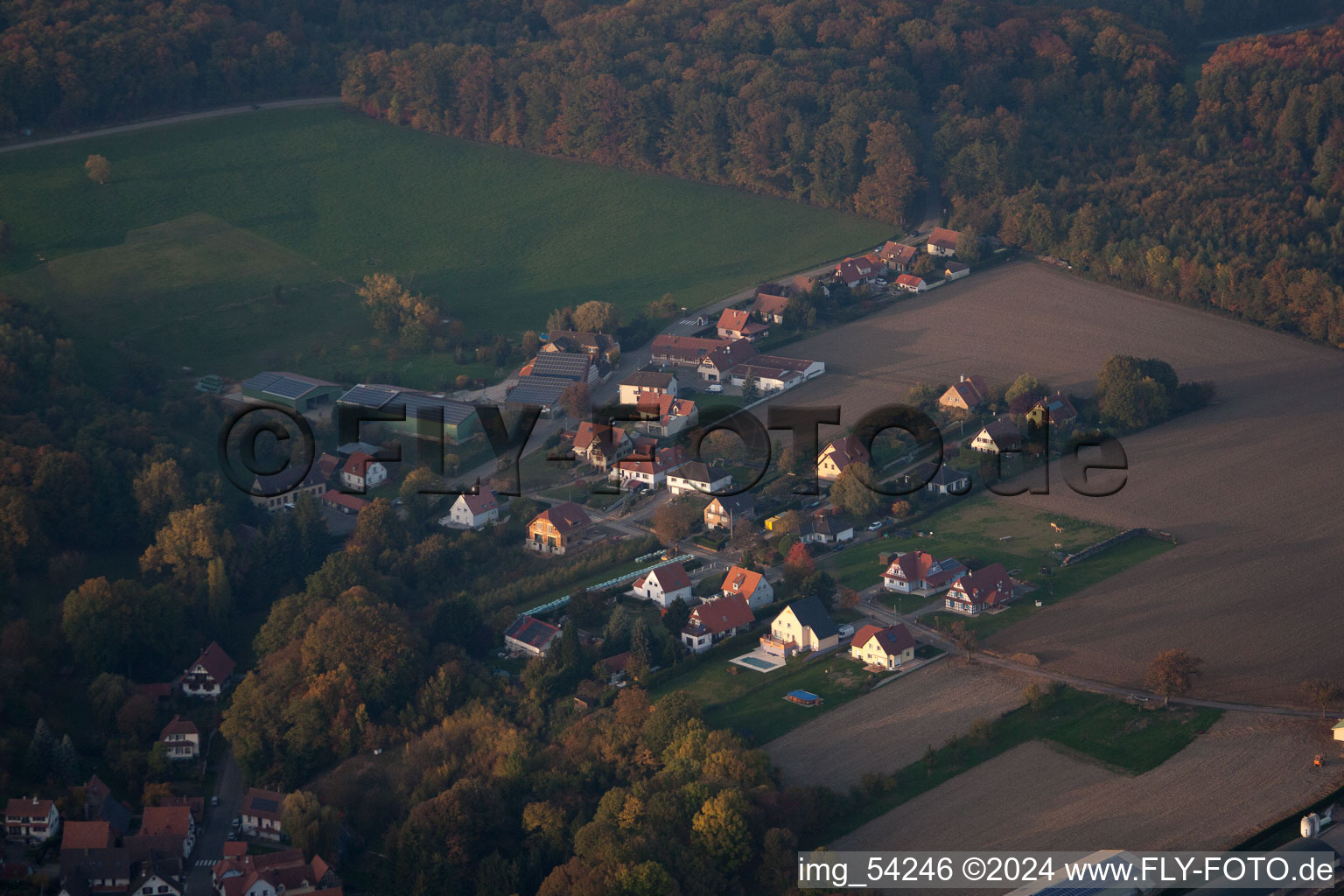 Drachenbronn-Birlenbach dans le département Bas Rhin, France d'en haut