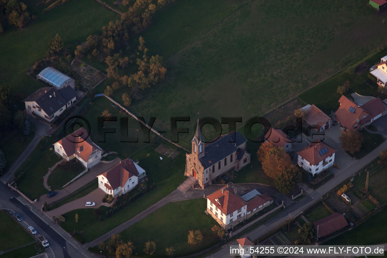 Cleebourg dans le département Bas Rhin, France d'un drone