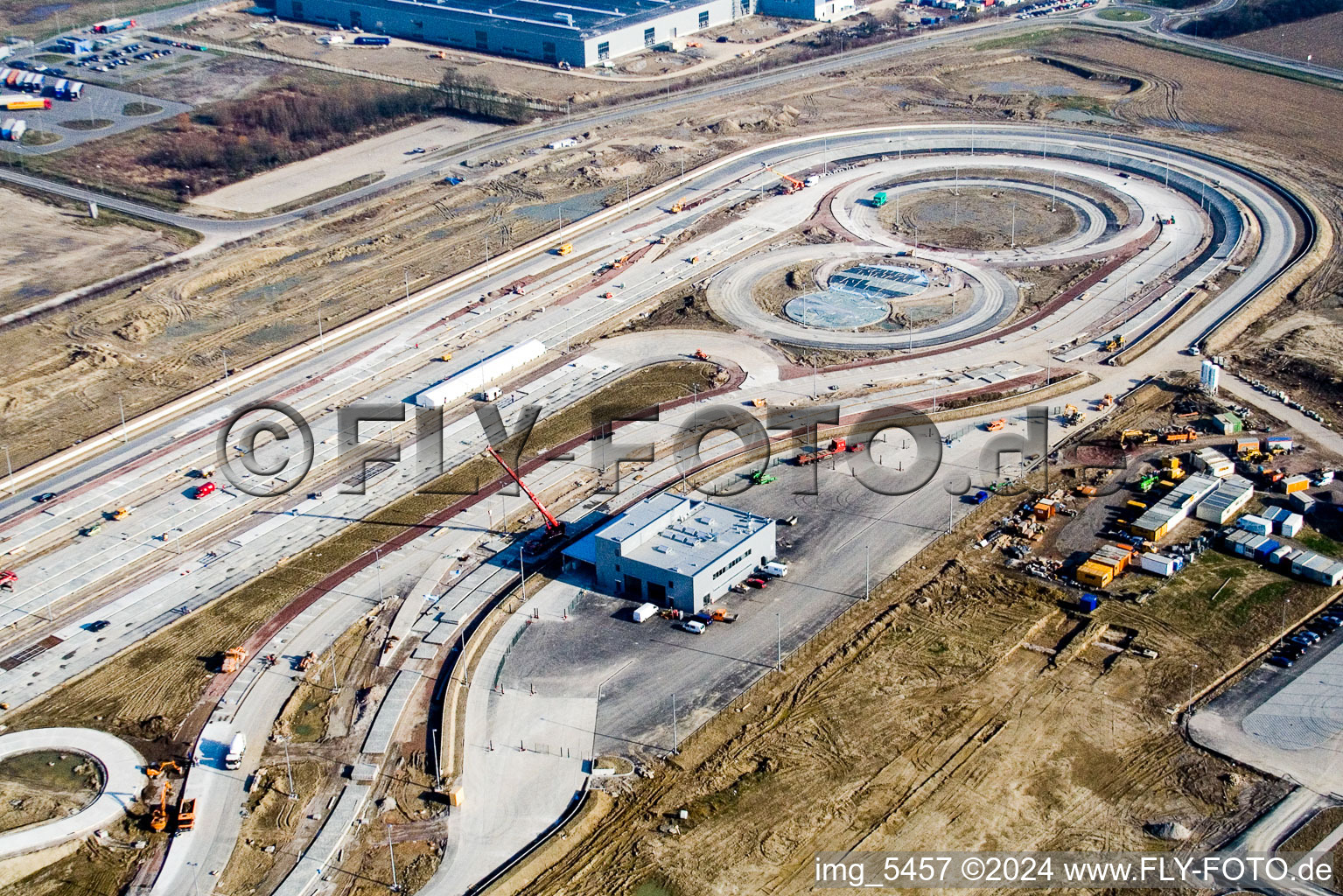 Photographie aérienne de Piste d'essai des camions Daimler-Chrysler à Wörth am Rhein dans le département Rhénanie-Palatinat, Allemagne