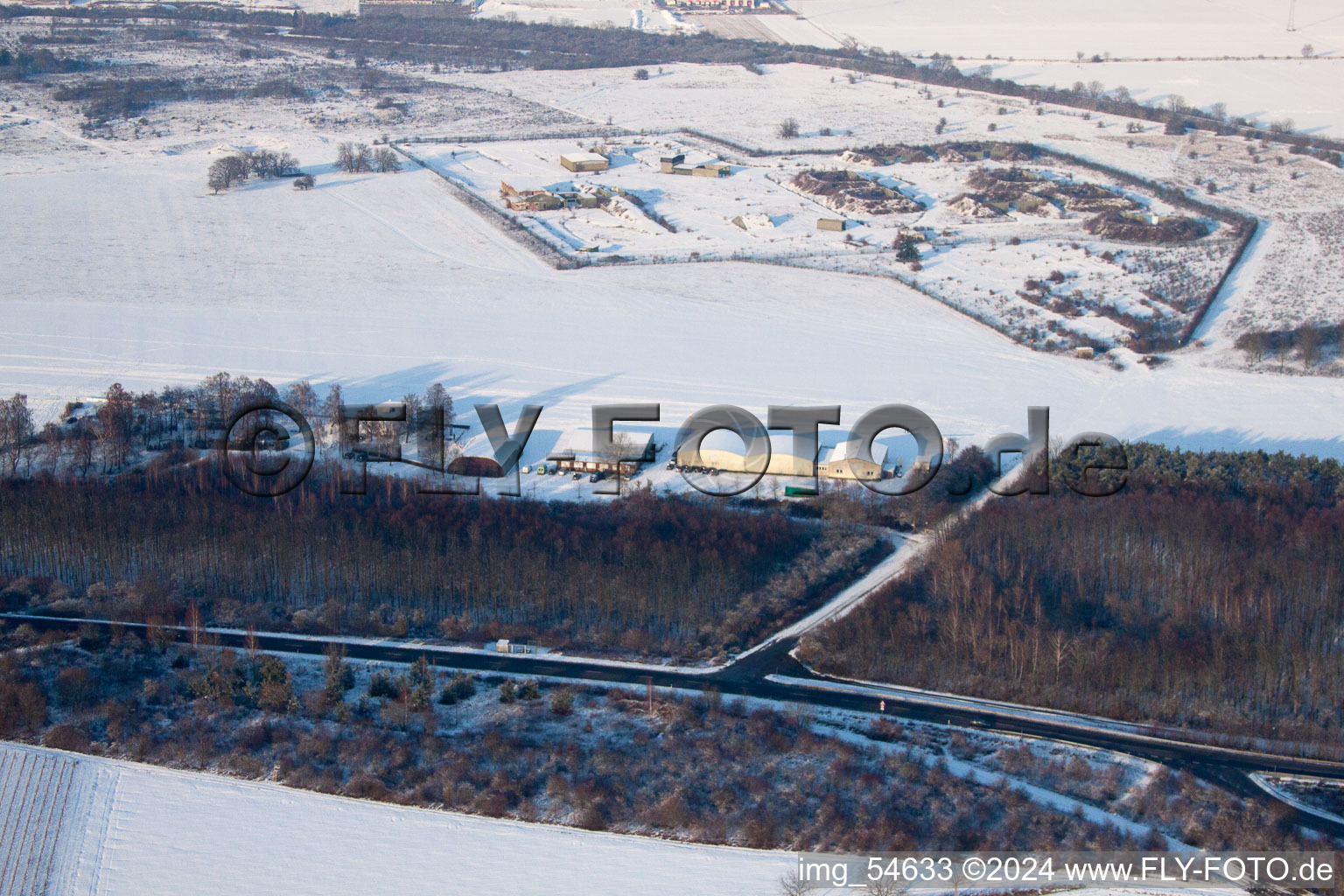 Vue aérienne de Aérodrome de planeurs d'Ebenberg à Landau in der Pfalz dans le département Rhénanie-Palatinat, Allemagne