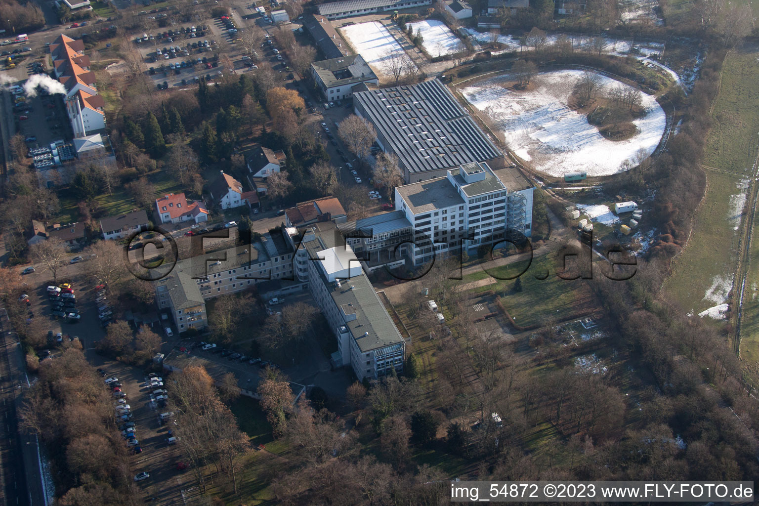 Enregistrement par drone de Quartier Oggersheim in Ludwigshafen am Rhein dans le département Rhénanie-Palatinat, Allemagne