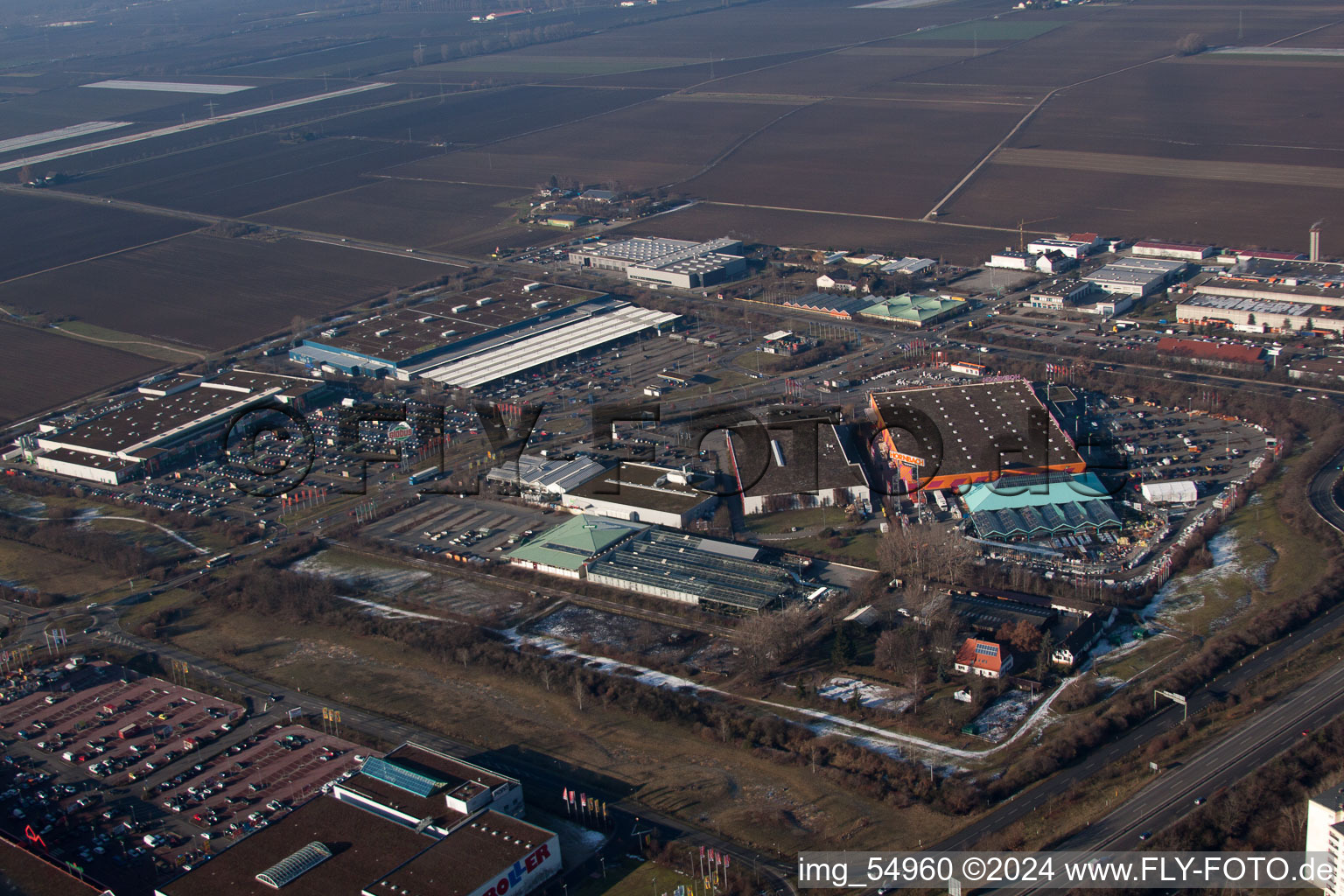 Quartier Oggersheim in Ludwigshafen am Rhein dans le département Rhénanie-Palatinat, Allemagne d'un drone