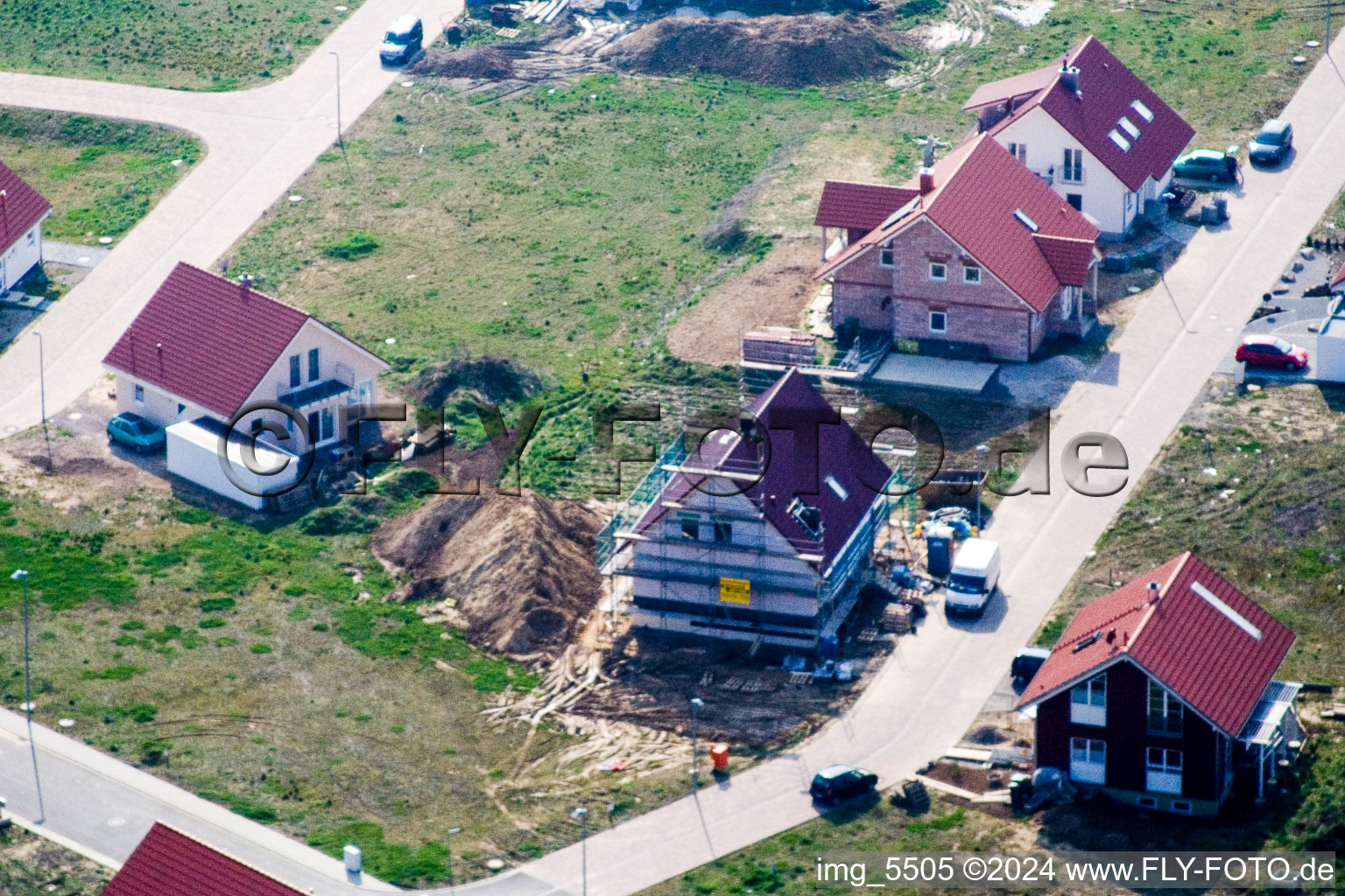 Enregistrement par drone de Nouvelle zone de développement NE à le quartier Schaidt in Wörth am Rhein dans le département Rhénanie-Palatinat, Allemagne