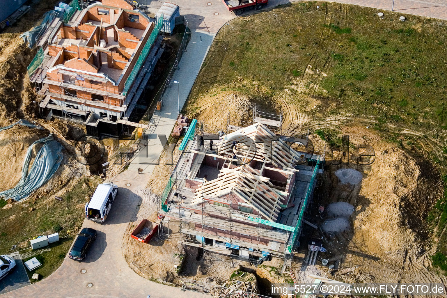 Enregistrement par drone de Nouvelle zone de développement NE à le quartier Schaidt in Wörth am Rhein dans le département Rhénanie-Palatinat, Allemagne