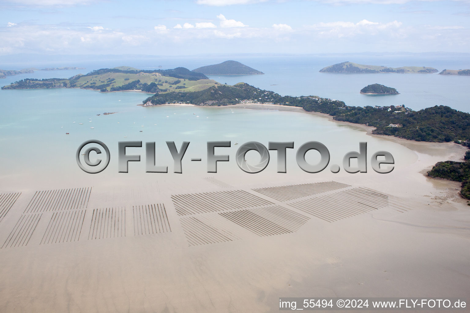 Coromandel dans le département Waïkato, Nouvelle-Zélande hors des airs