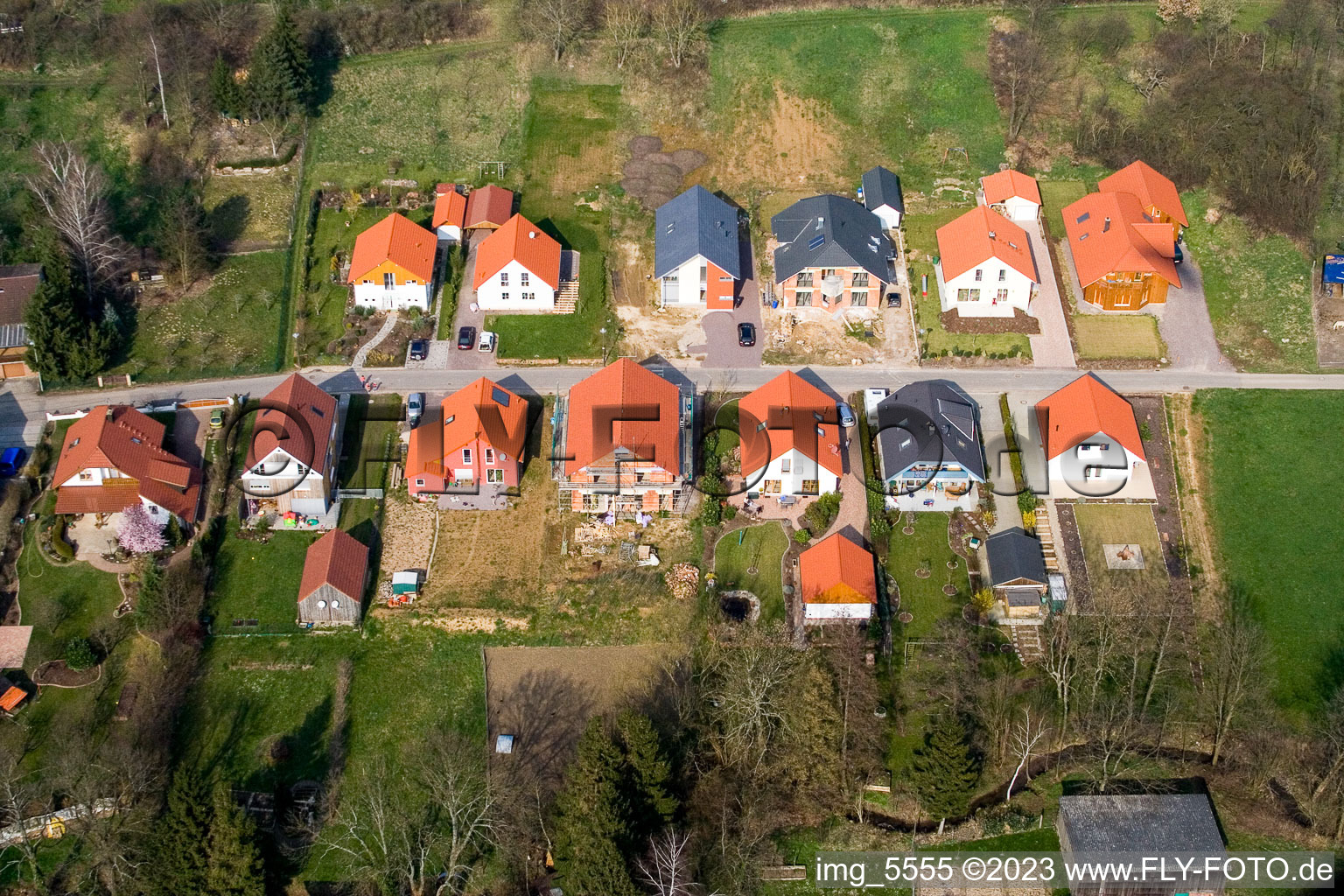 Vue aérienne de Hergersweiler dans le département Rhénanie-Palatinat, Allemagne