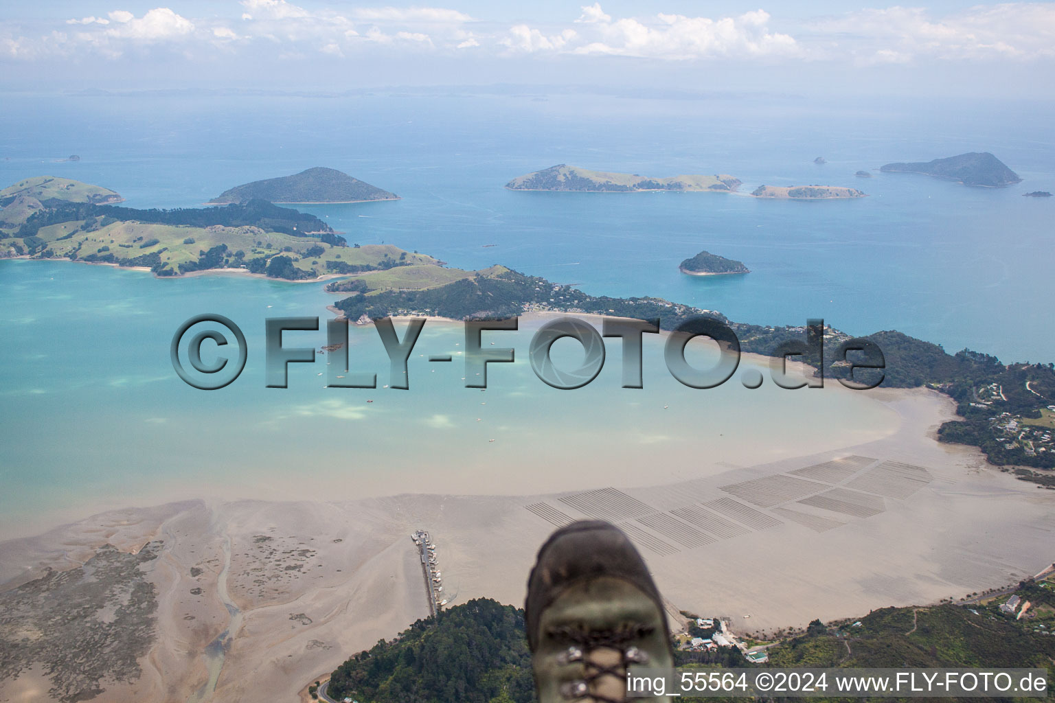 Coromandel dans le département Waïkato, Nouvelle-Zélande d'un drone