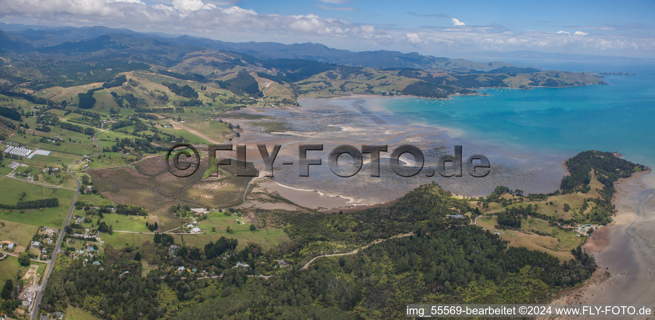 Photographie aérienne de Quartier Preece Point in Coromandel dans le département Waïkato, Nouvelle-Zélande