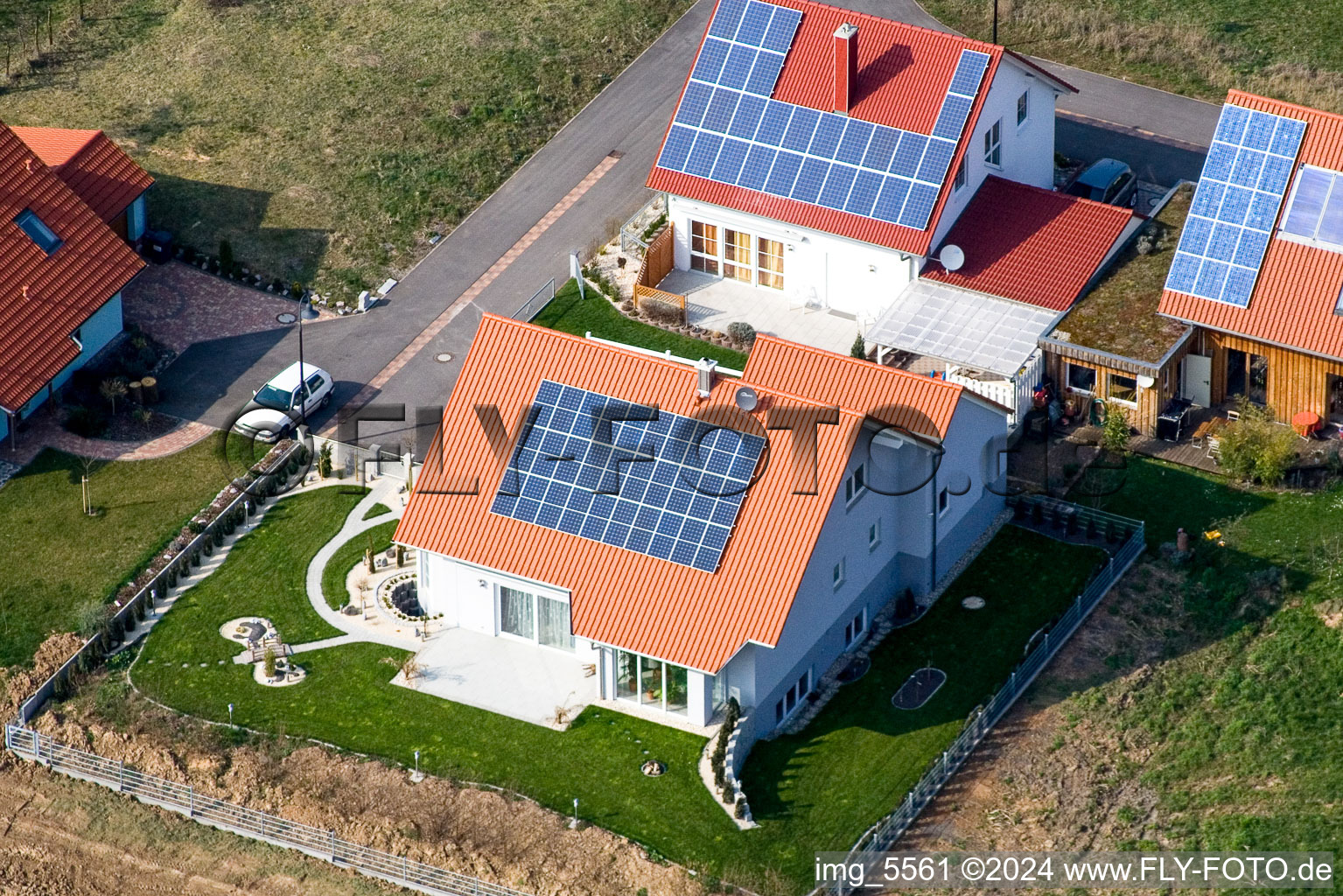 Hergersweiler dans le département Rhénanie-Palatinat, Allemagne depuis l'avion