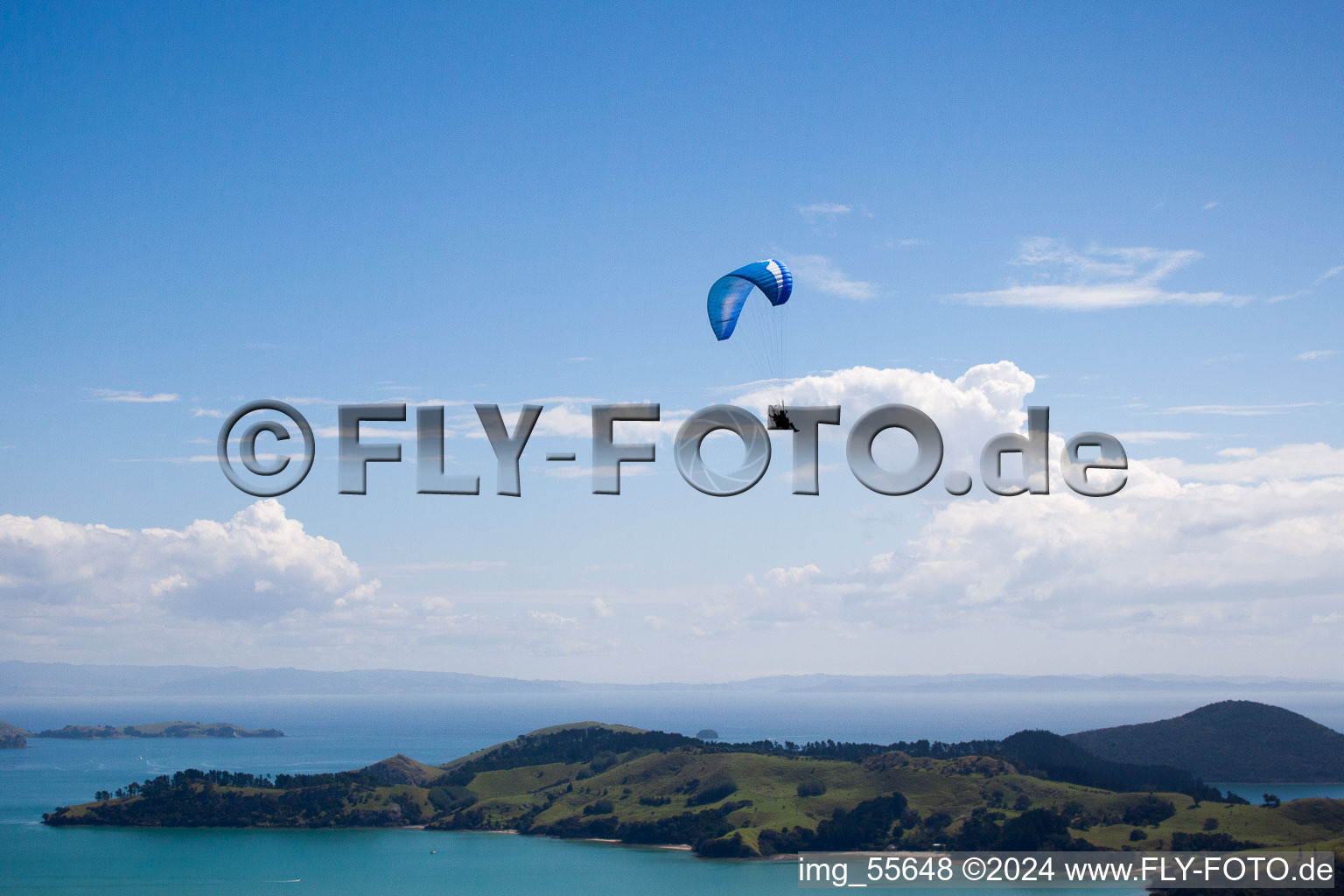 Vue aérienne de Coromandel dans le département Waïkato, Nouvelle-Zélande