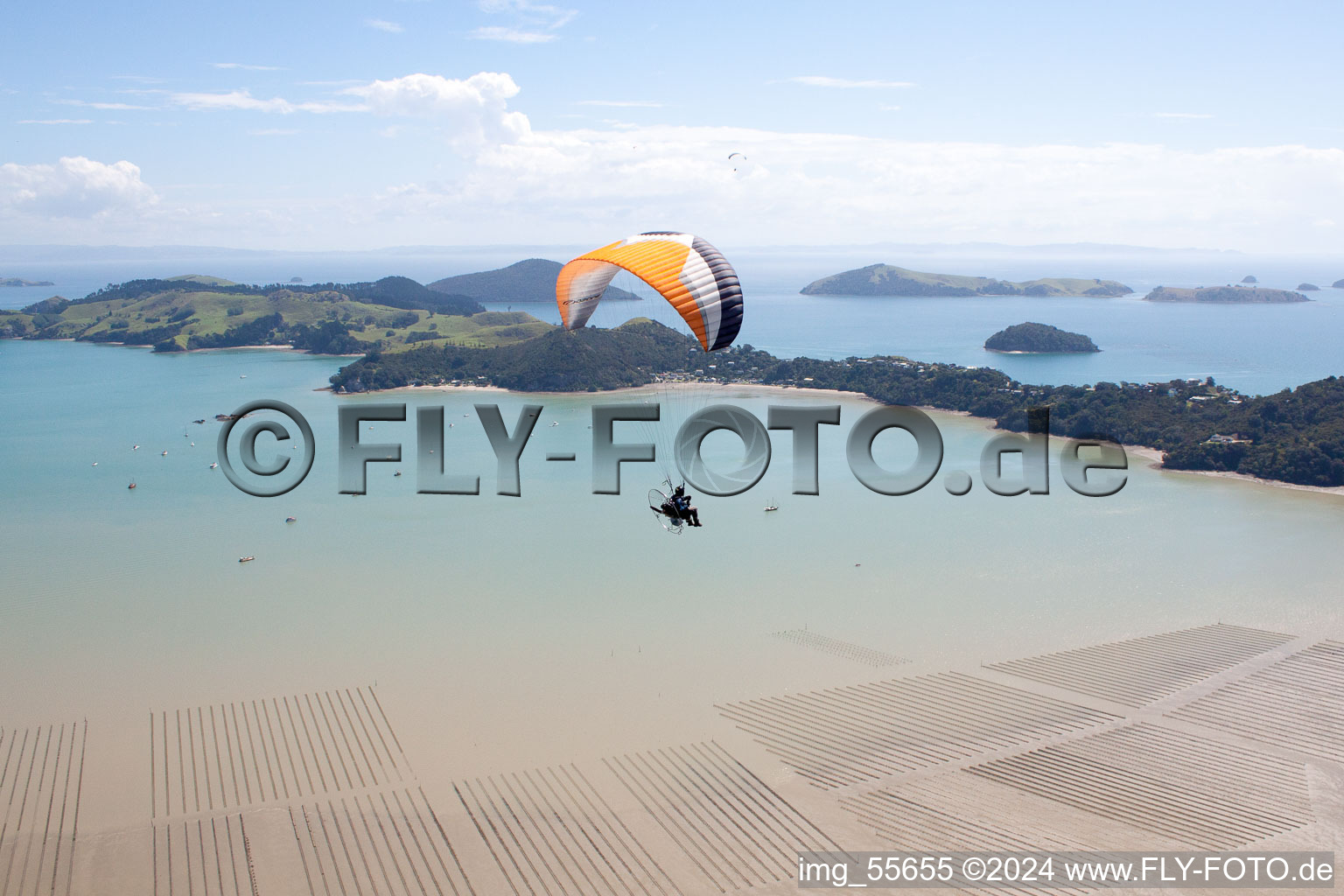 Quartier Wyuna Bay in Coromandel dans le département Waïkato, Nouvelle-Zélande d'en haut