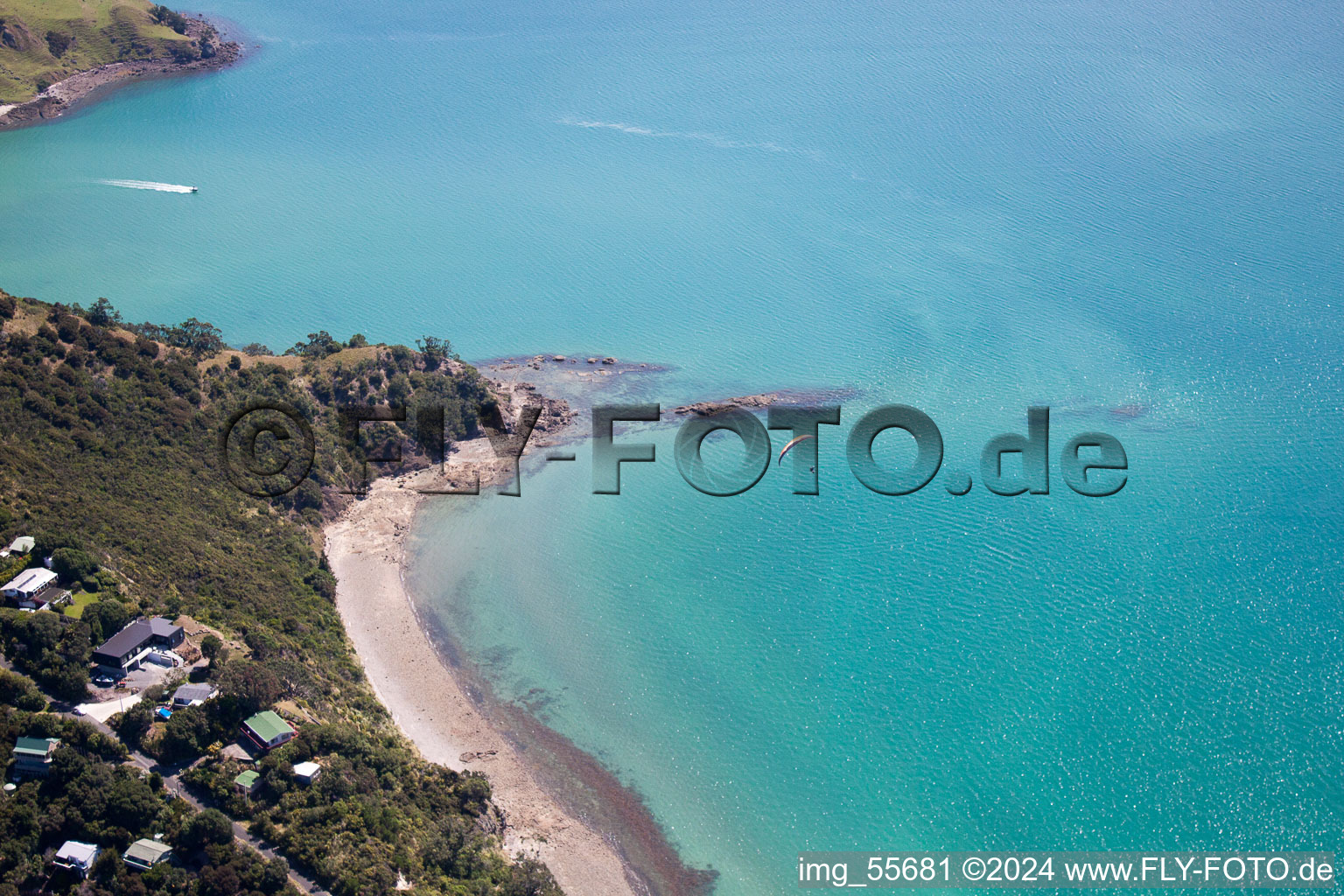 Coromandel dans le département Waïkato, Nouvelle-Zélande depuis l'avion