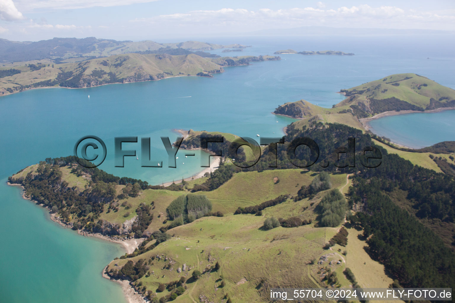 Coromandel dans le département Waïkato, Nouvelle-Zélande hors des airs