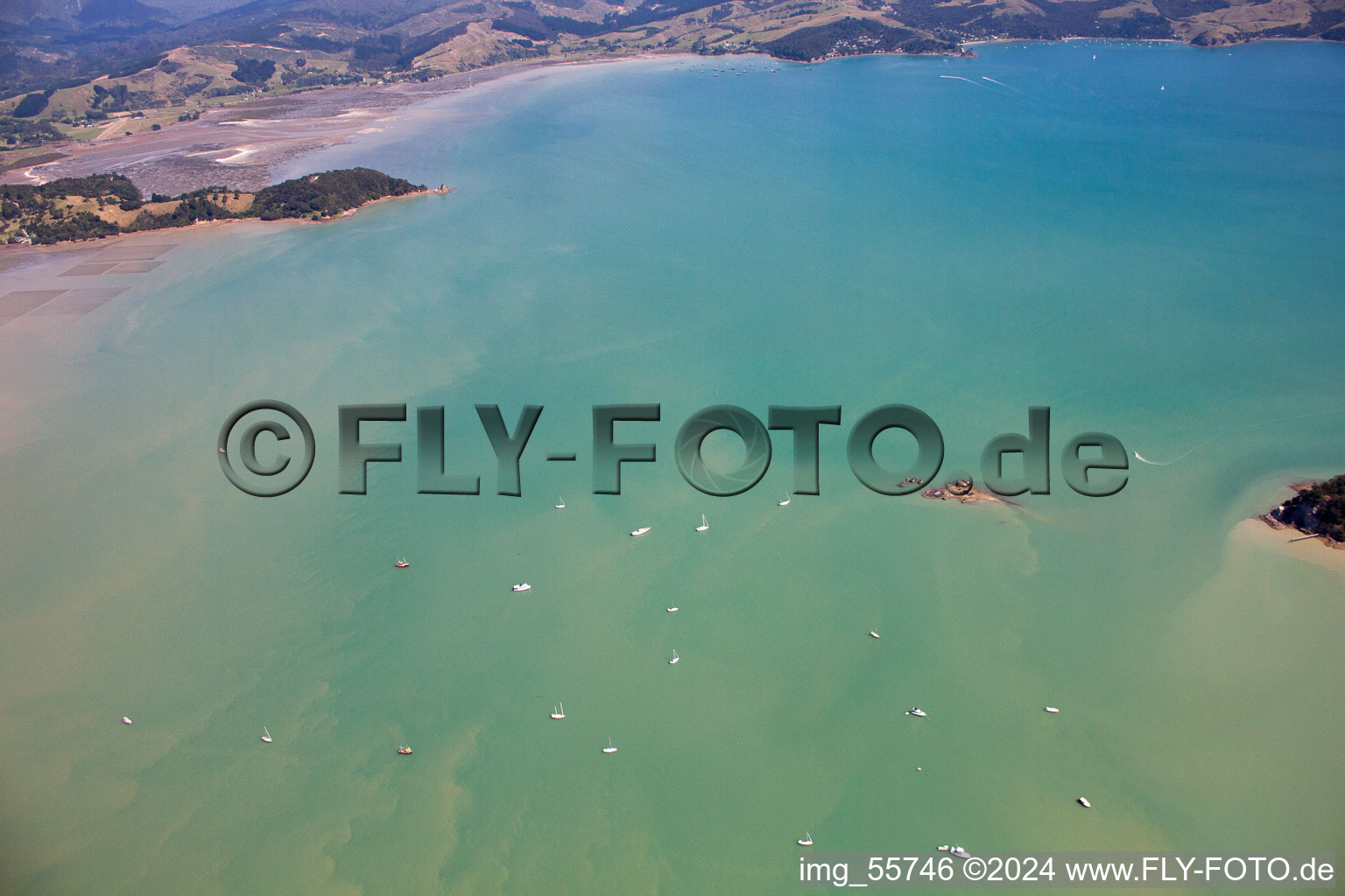 Vue oblique de Quartier Wyuna Bay in Coromandel dans le département Waïkato, Nouvelle-Zélande