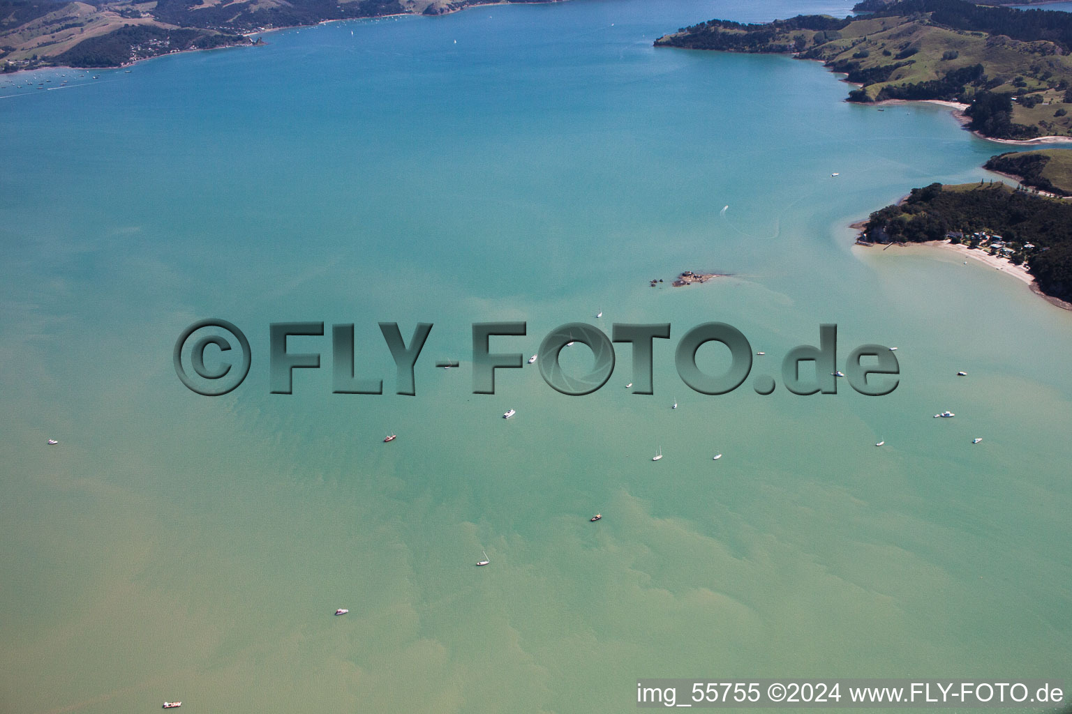 Quartier Wyuna Bay in Coromandel dans le département Waïkato, Nouvelle-Zélande d'en haut