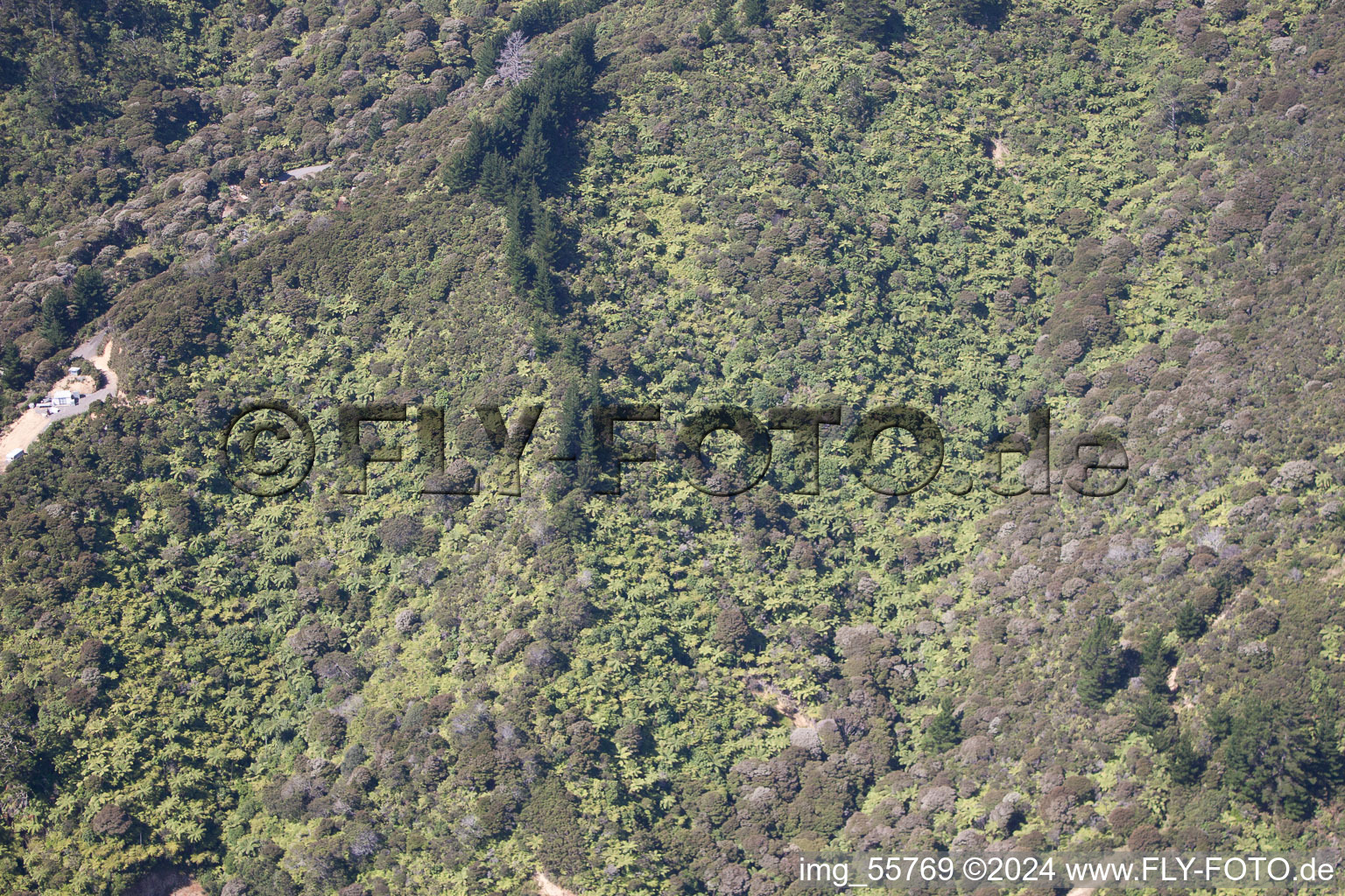 Coromandel dans le département Waïkato, Nouvelle-Zélande vue du ciel