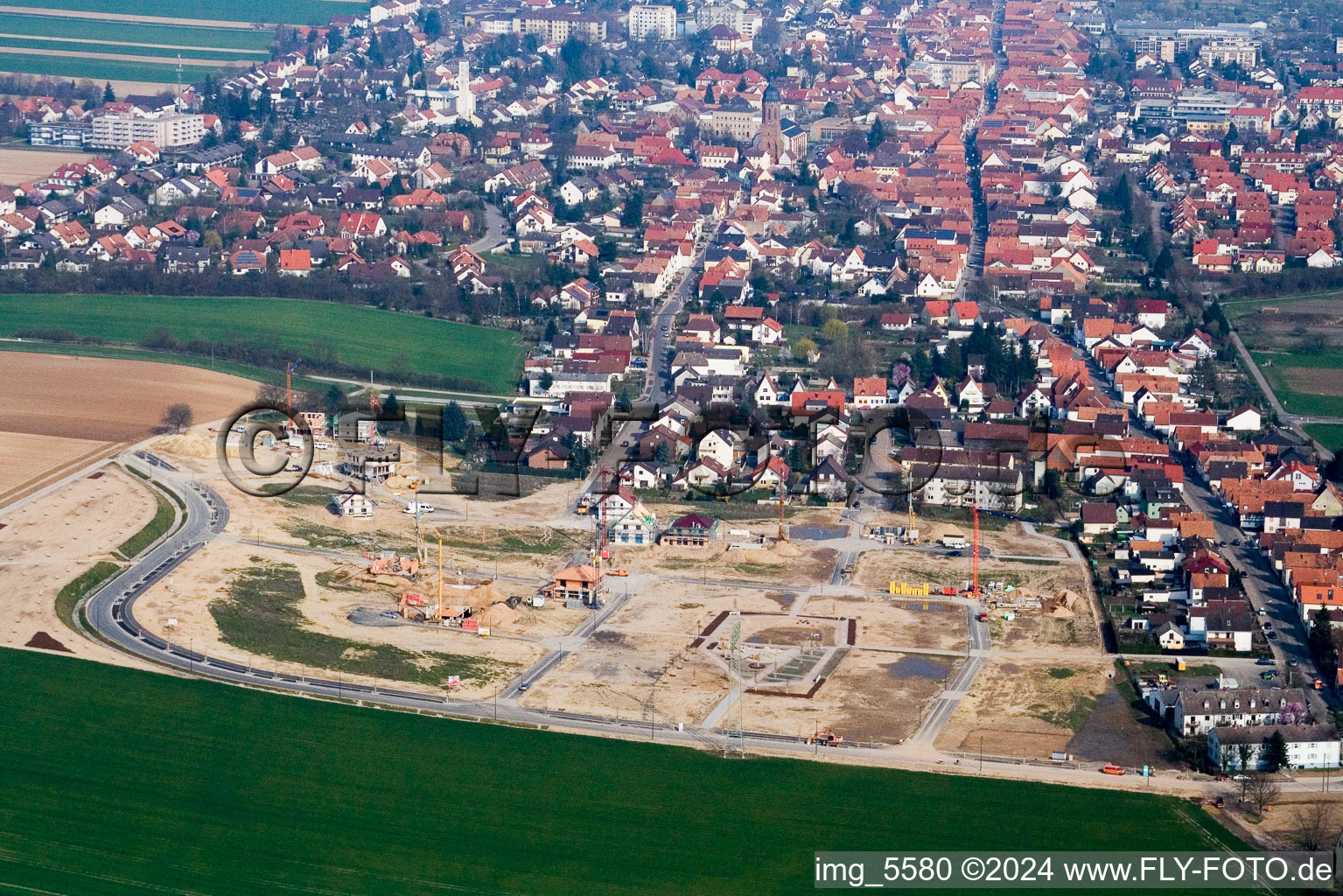 Photographie aérienne de Nouvelle zone de développement sur le Höhenweg à Kandel dans le département Rhénanie-Palatinat, Allemagne