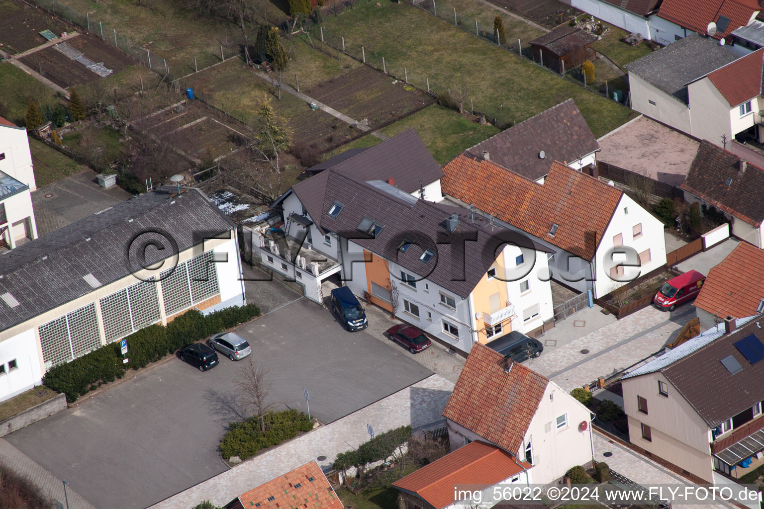 Photographie aérienne de Schulstr à Minfeld dans le département Rhénanie-Palatinat, Allemagne