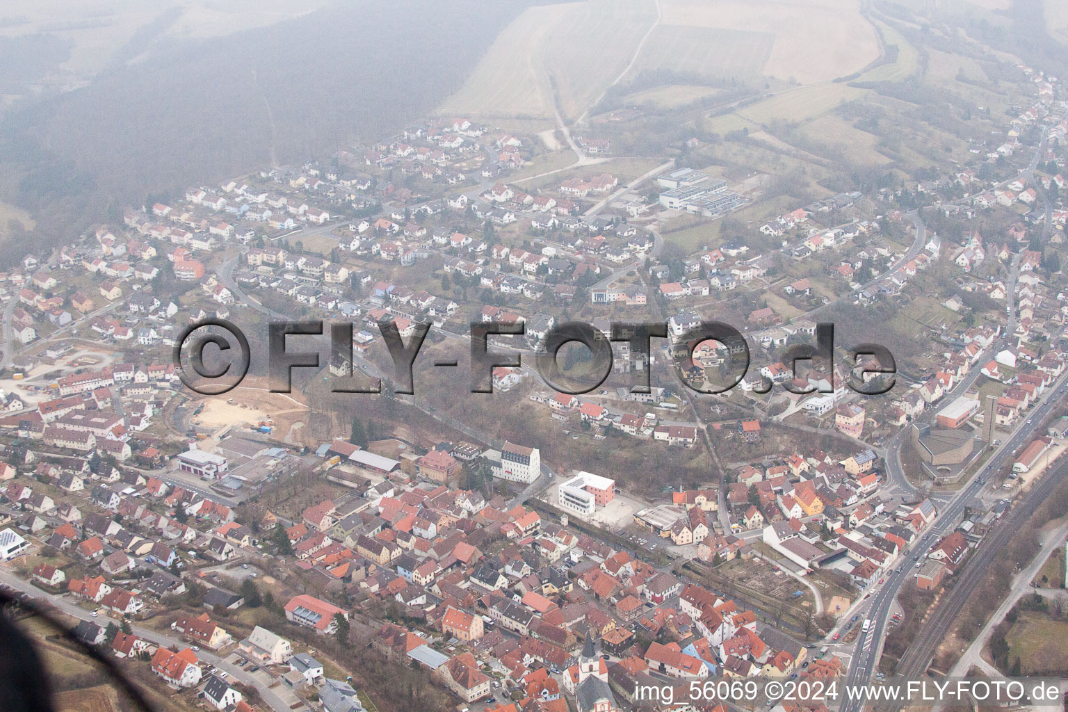 Schonungen dans le département Bavière, Allemagne vue d'en haut