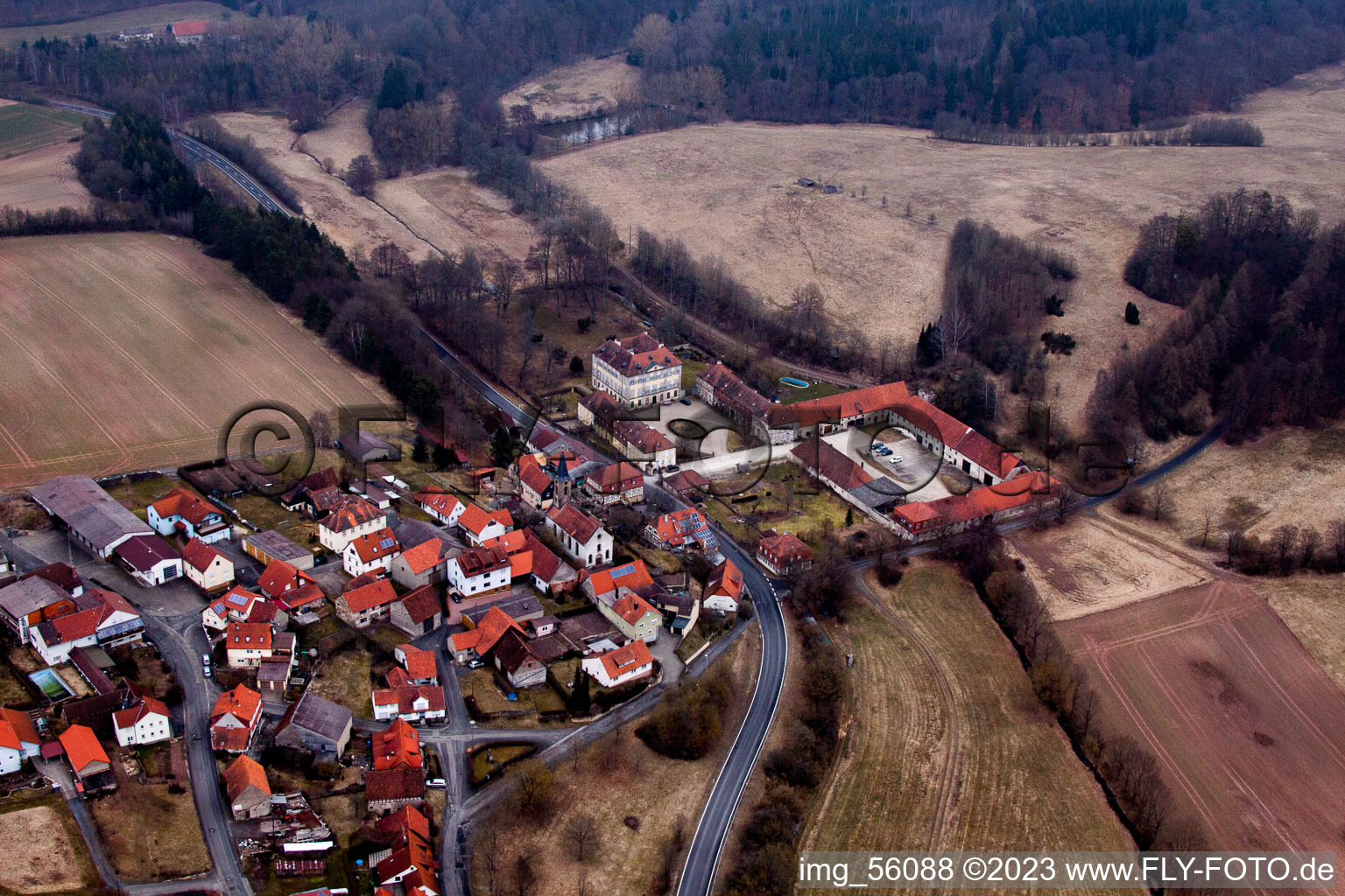 Hofheim in Unterfranken dans le département Bavière, Allemagne vue d'en haut