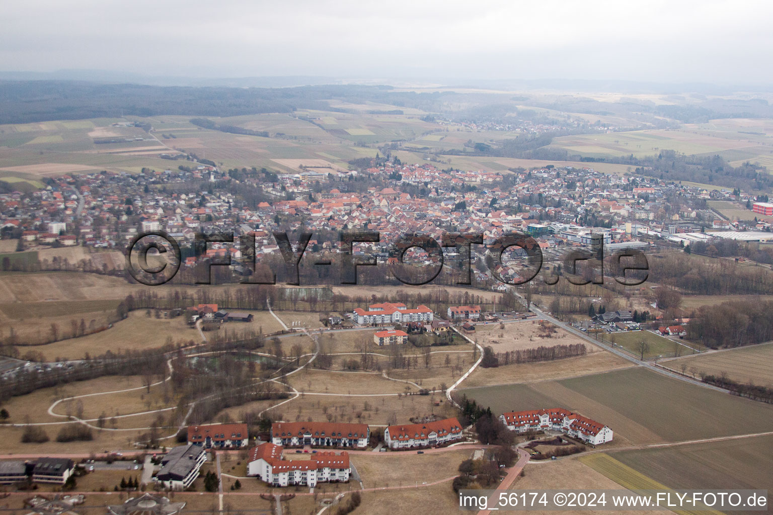 Vue aérienne de Bad Rodach dans le département Bavière, Allemagne