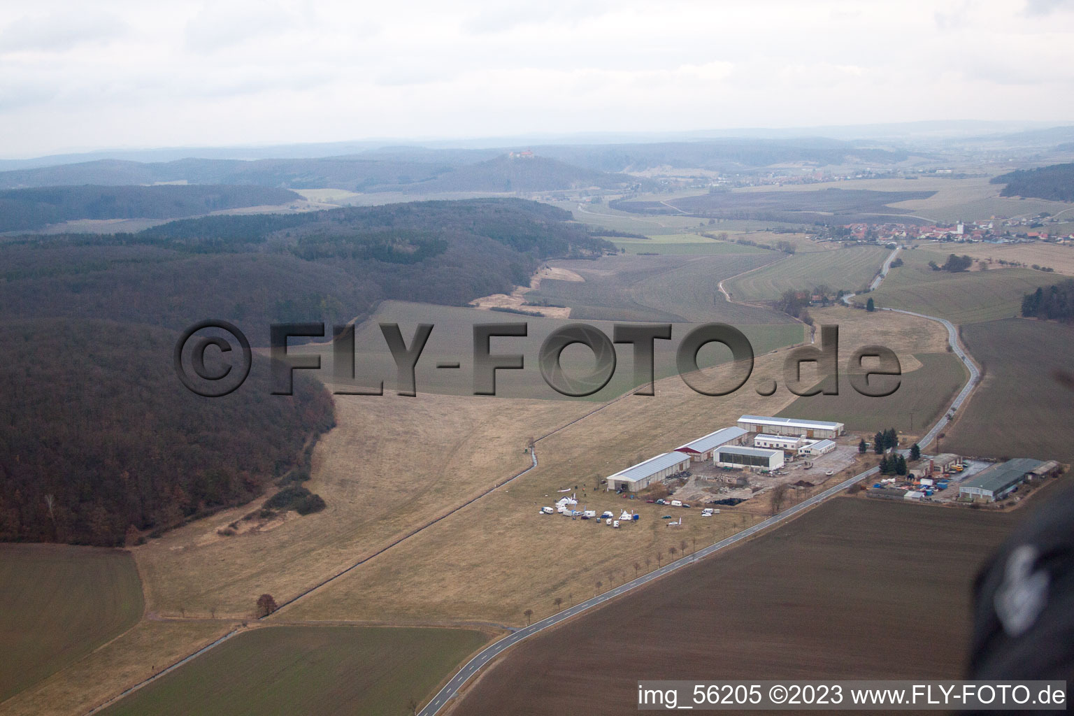Photographie aérienne de Westhausen dans le département Thuringe, Allemagne