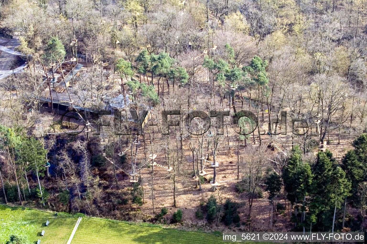 Vue aérienne de Parc d'escalade sur Badallée à Kandel dans le département Rhénanie-Palatinat, Allemagne